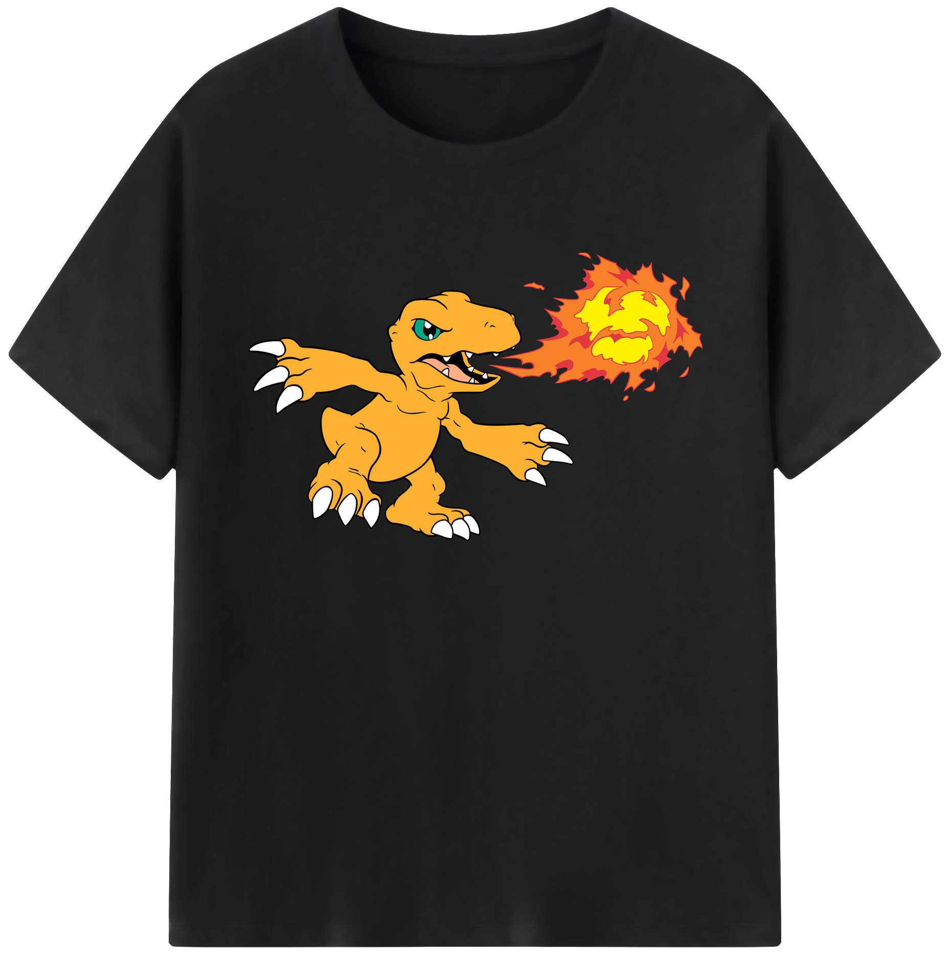 （画像用） Digimon デジタルモンスター/デジモン 綿100％ メンズ半袖Tシャツ｜肌触りやわらか＆通気性