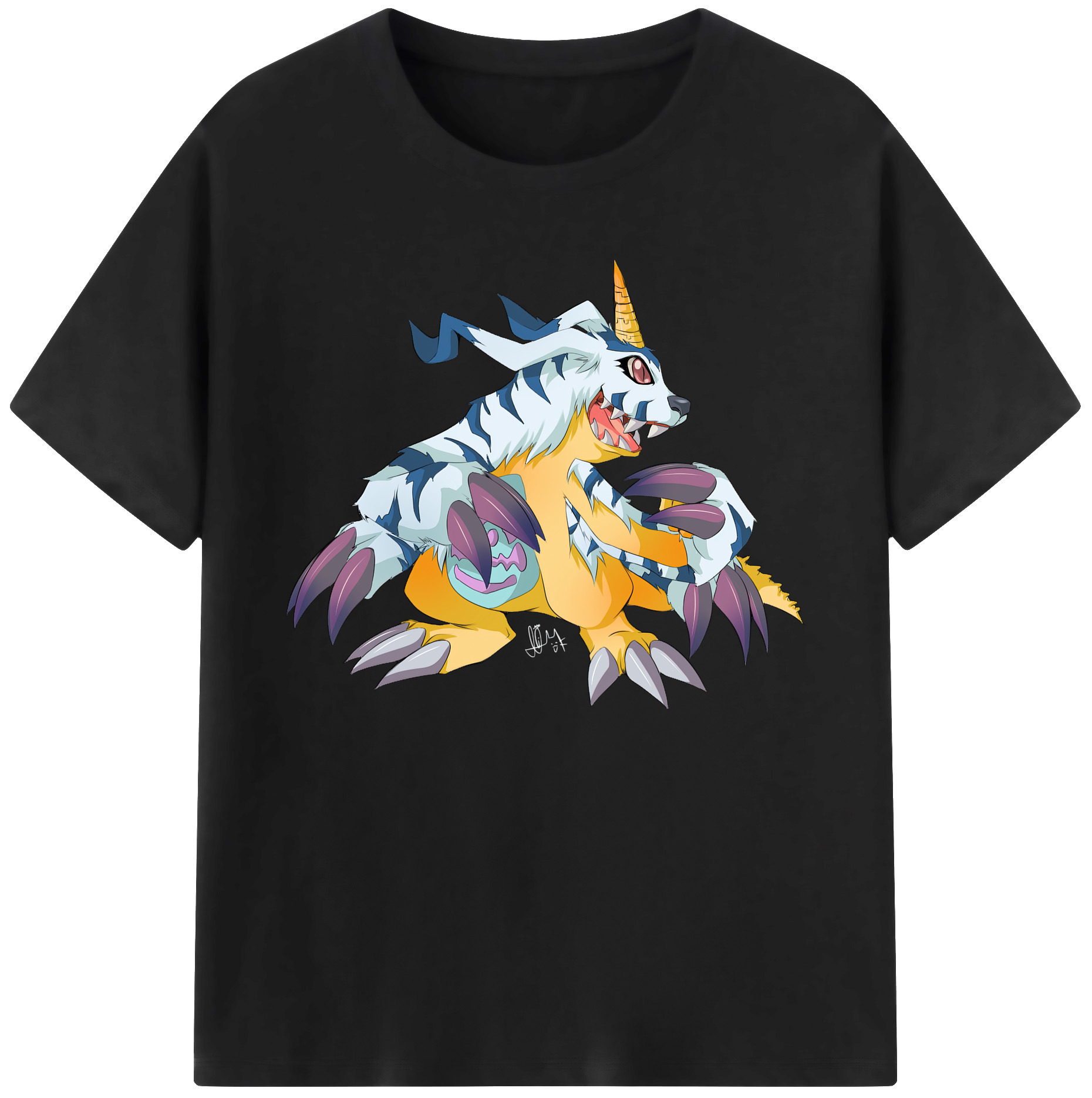 （画像用） Digimon デジタルモンスター/デジモン 綿100％ メンズ半袖Tシャツ｜肌触りやわらか＆通気性