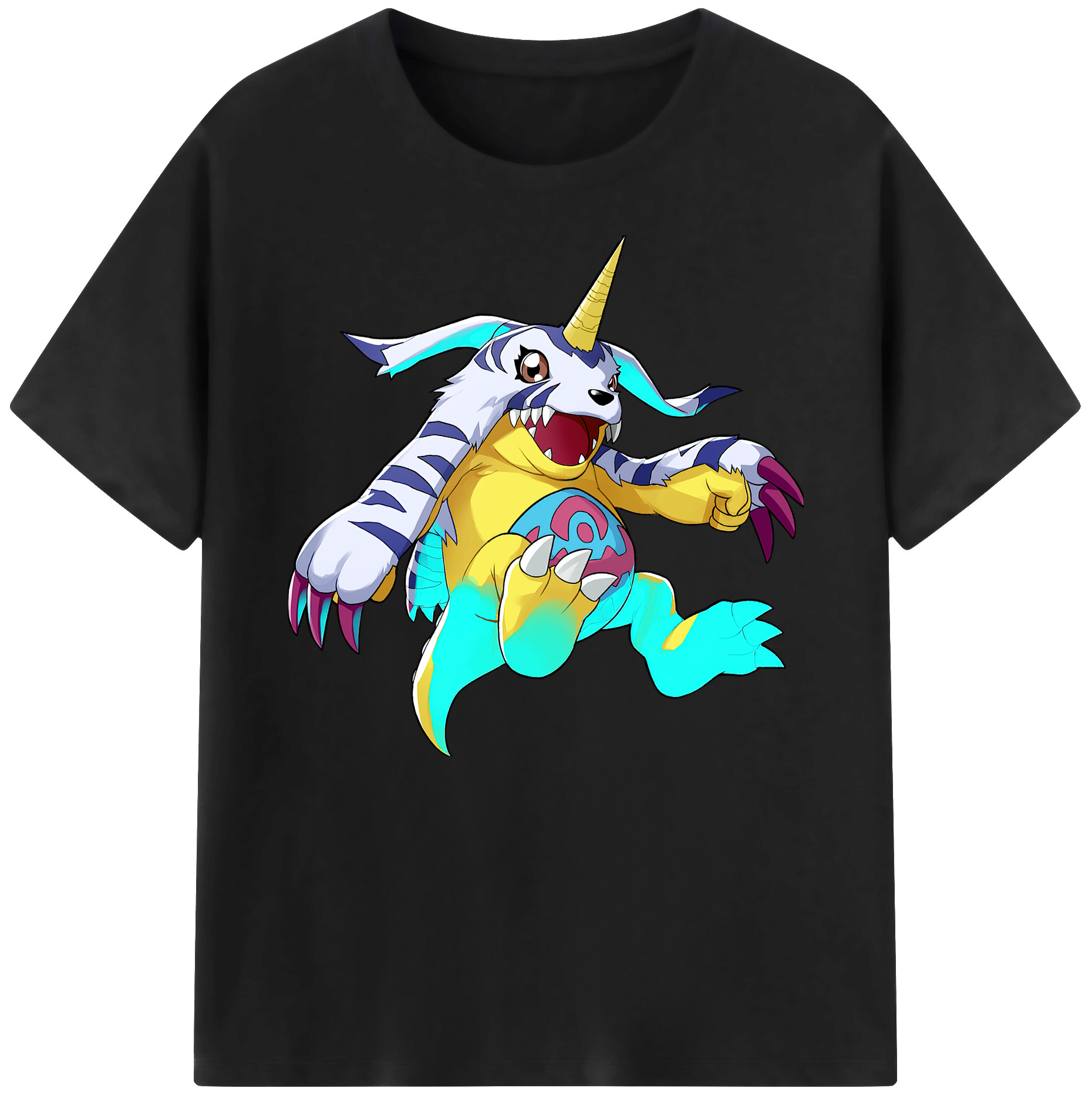 （画像用） Digimon デジタルモンスター/デジモン 綿100％ メンズ半袖Tシャツ｜肌触りやわらか＆通気性