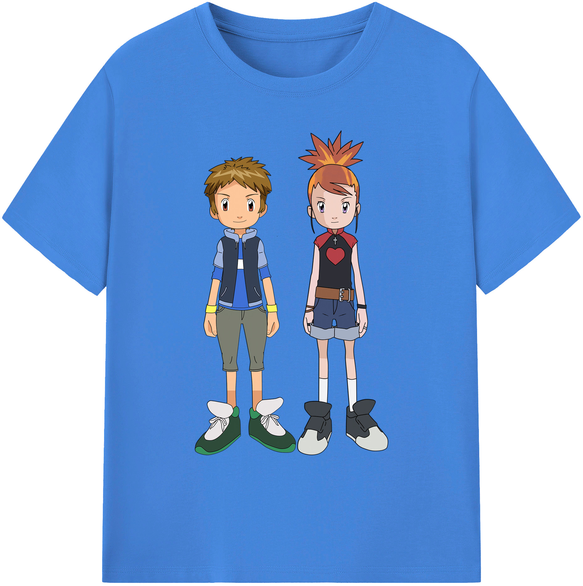 （画像用） Digimon デジタルモンスター/デジモン 綿100％ メンズ半袖Tシャツ｜肌触りやわらか＆通気性