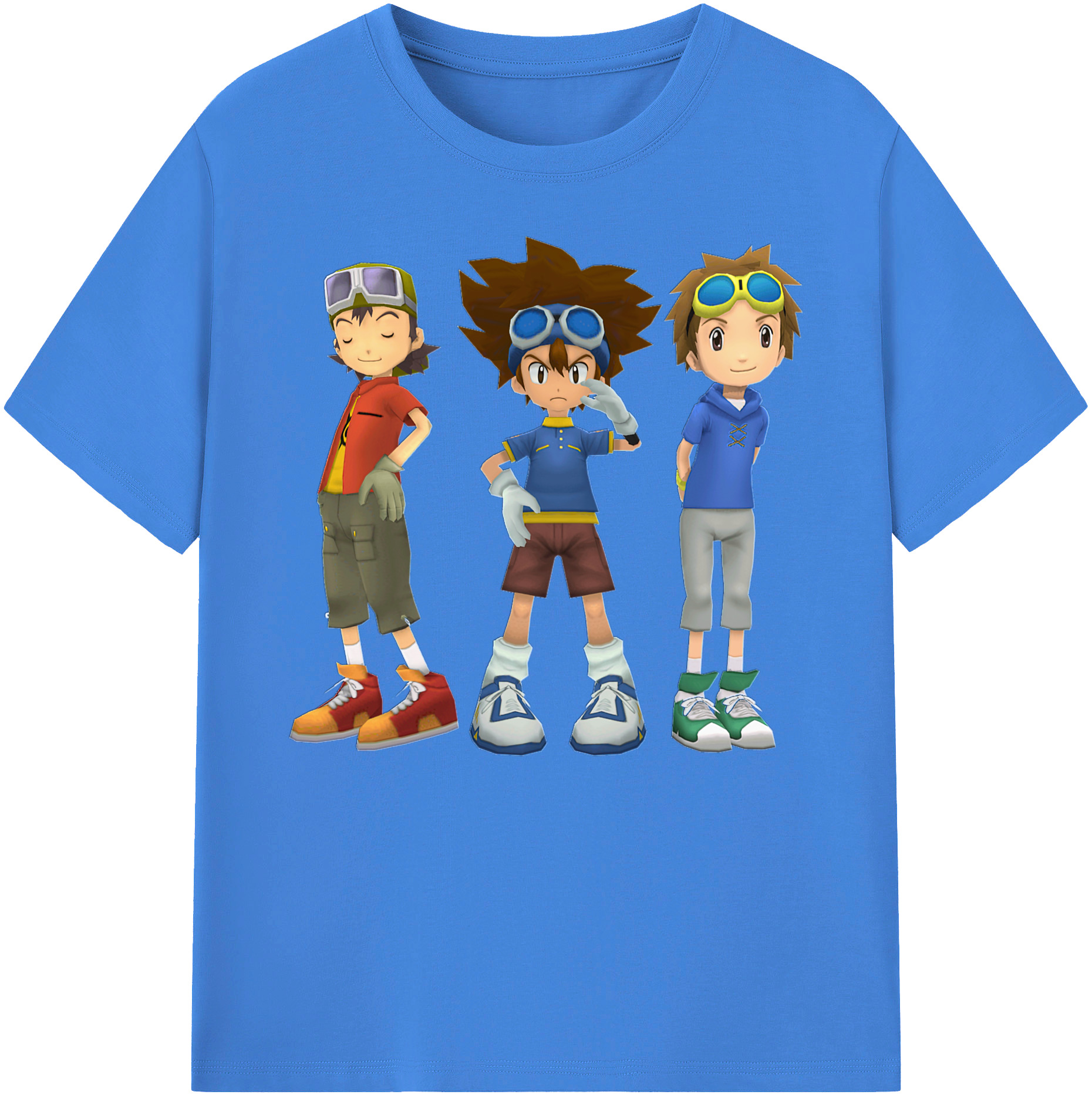 （画像用） Digimon デジタルモンスター/デジモン 綿100％ メンズ半袖Tシャツ｜肌触りやわらか＆通気性