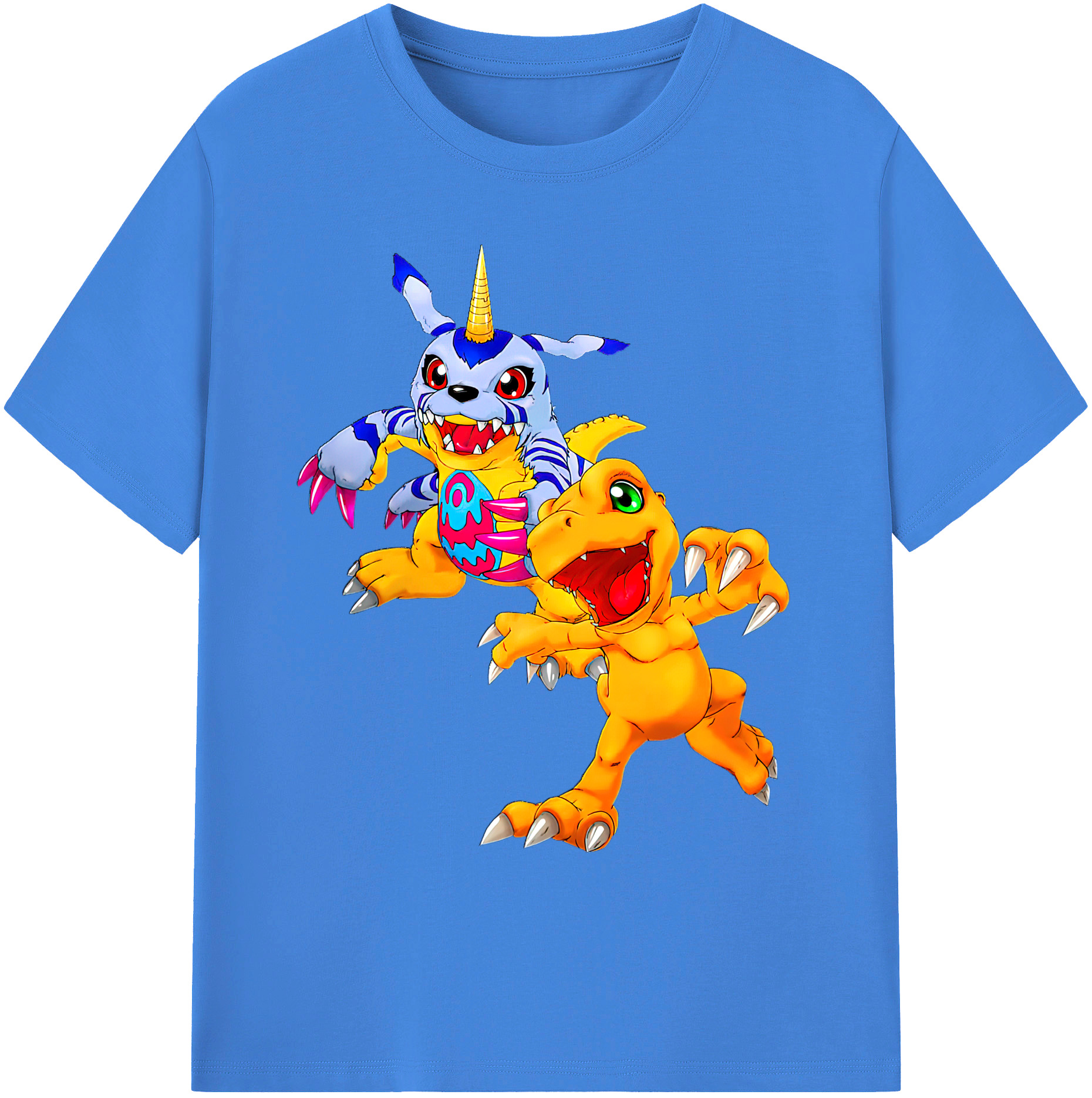 （画像用） Digimon デジタルモンスター/デジモン 綿100％ メンズ半袖Tシャツ｜肌触りやわらか＆通気性