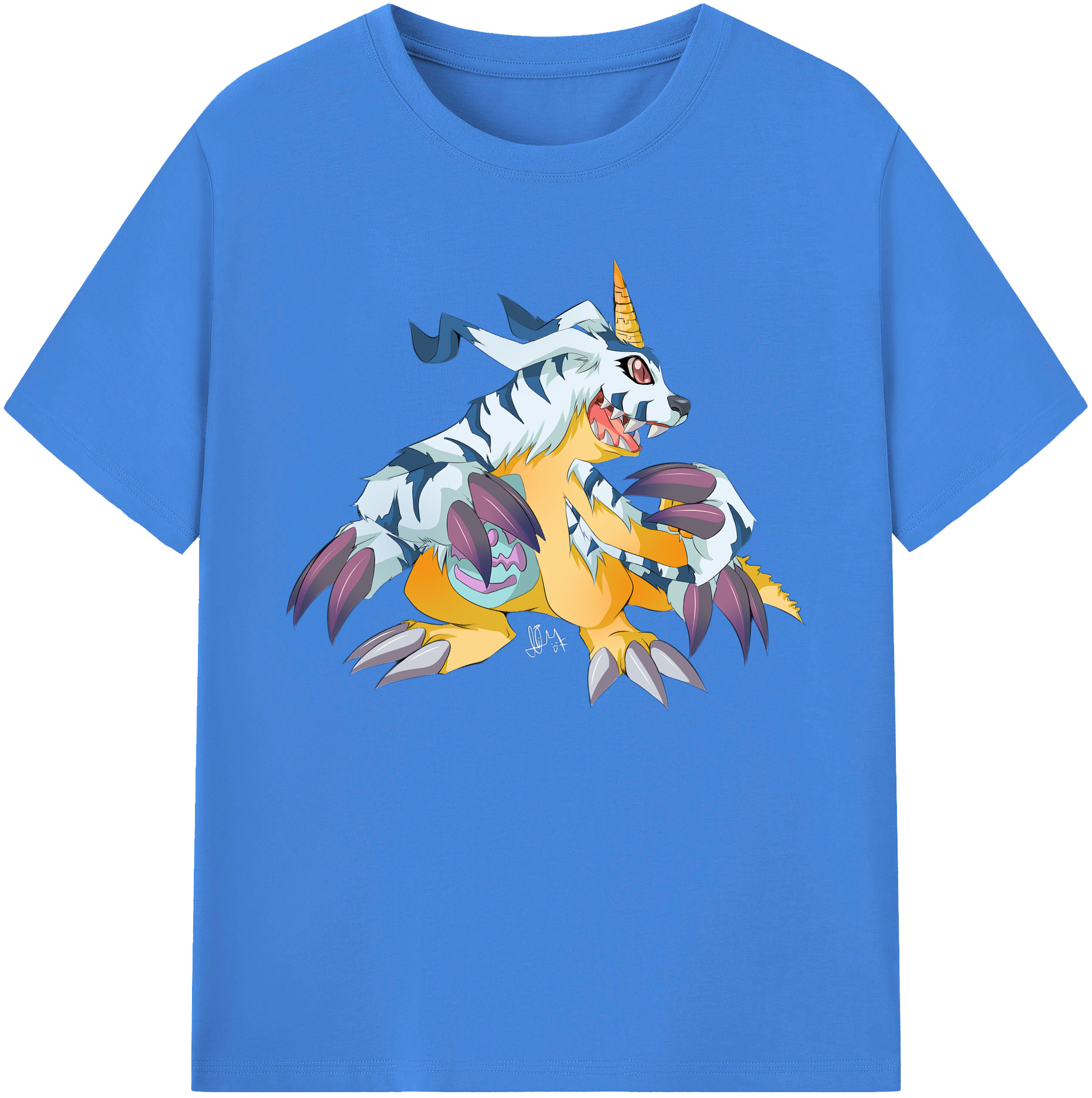 （画像用） Digimon デジタルモンスター/デジモン 綿100％ メンズ半袖Tシャツ｜肌触りやわらか＆通気性
