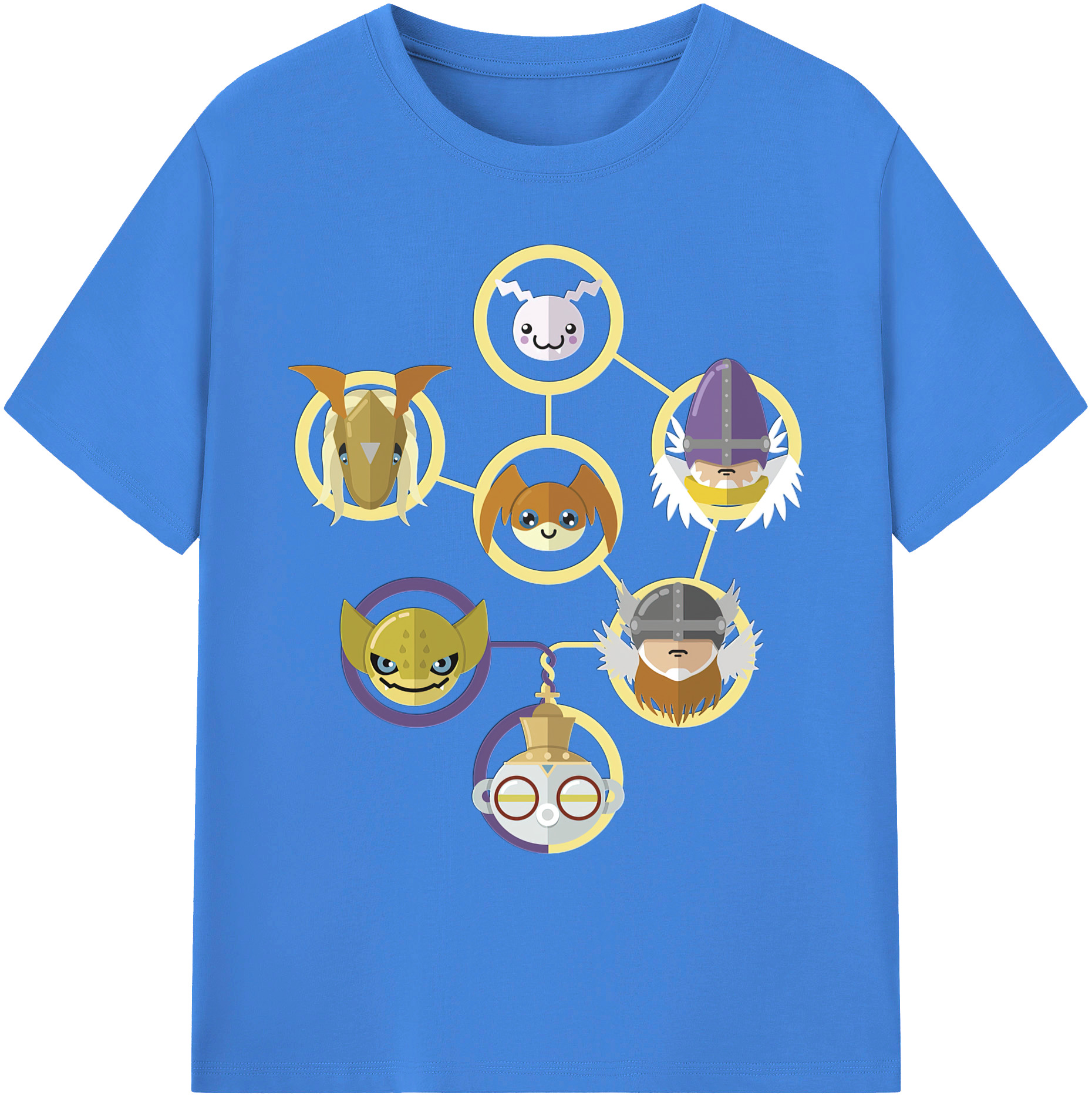 （画像用） Digimon デジタルモンスター/デジモン 綿100％ メンズ半袖Tシャツ｜肌触りやわらか＆通気性