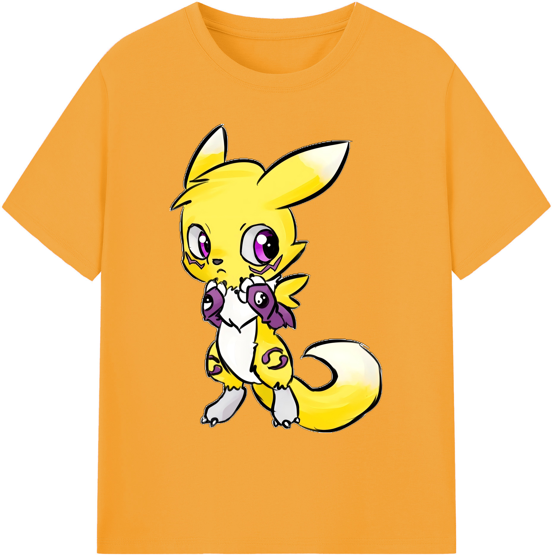 （画像用） Digimon デジタルモンスター/デジモン 綿100％ メンズ半袖Tシャツ｜肌触りやわらか＆通気性