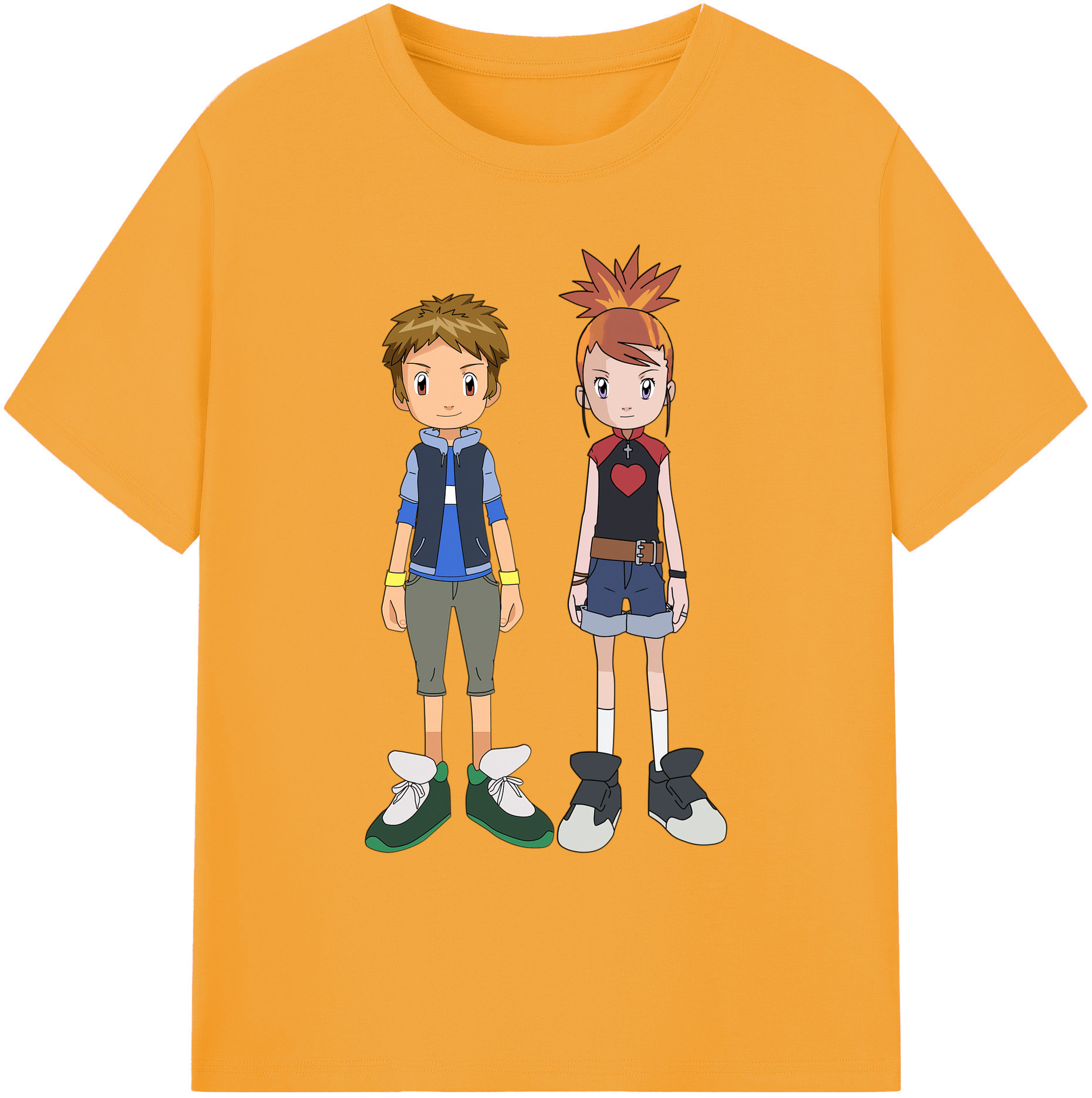 （画像用） Digimon デジタルモンスター/デジモン 綿100％ メンズ半袖Tシャツ｜肌触りやわらか＆通気性