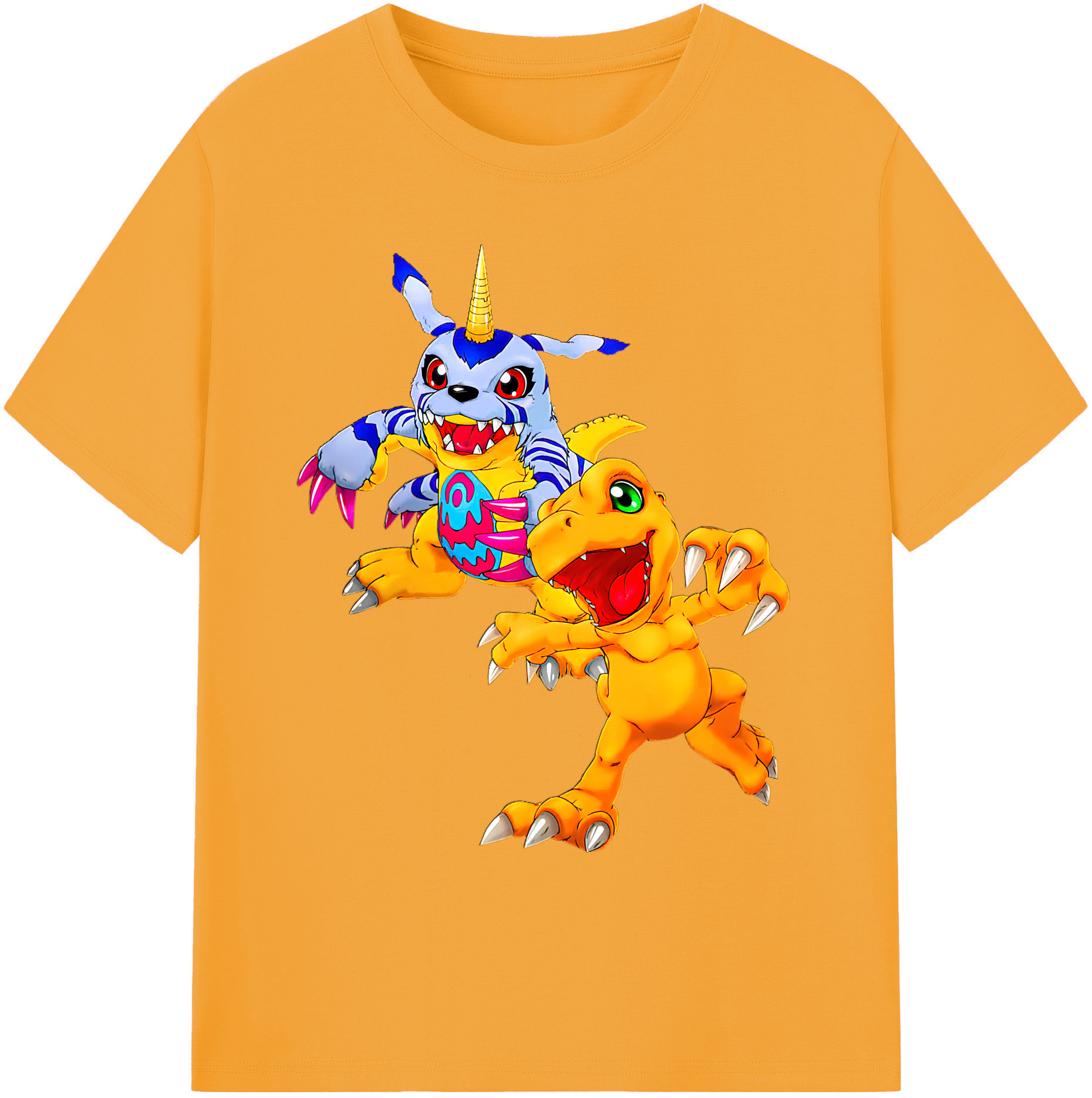 （画像用） Digimon デジタルモンスター/デジモン 綿100％ メンズ半袖Tシャツ｜肌触りやわらか＆通気性