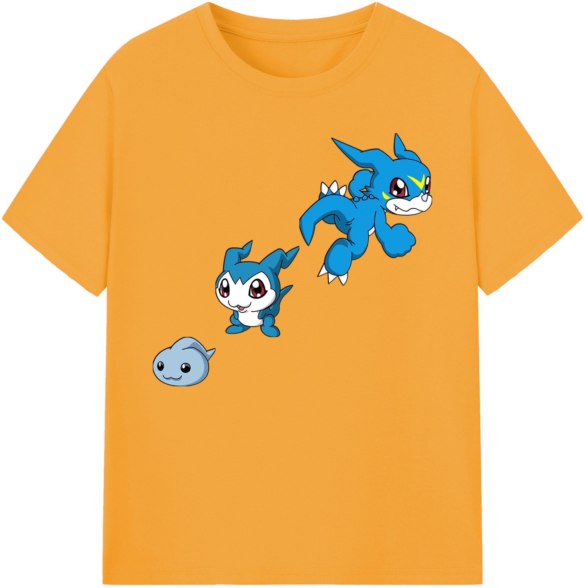 （画像用） Digimon デジタルモンスター/デジモン 綿100％ メンズ半袖Tシャツ｜肌触りやわらか＆通気性