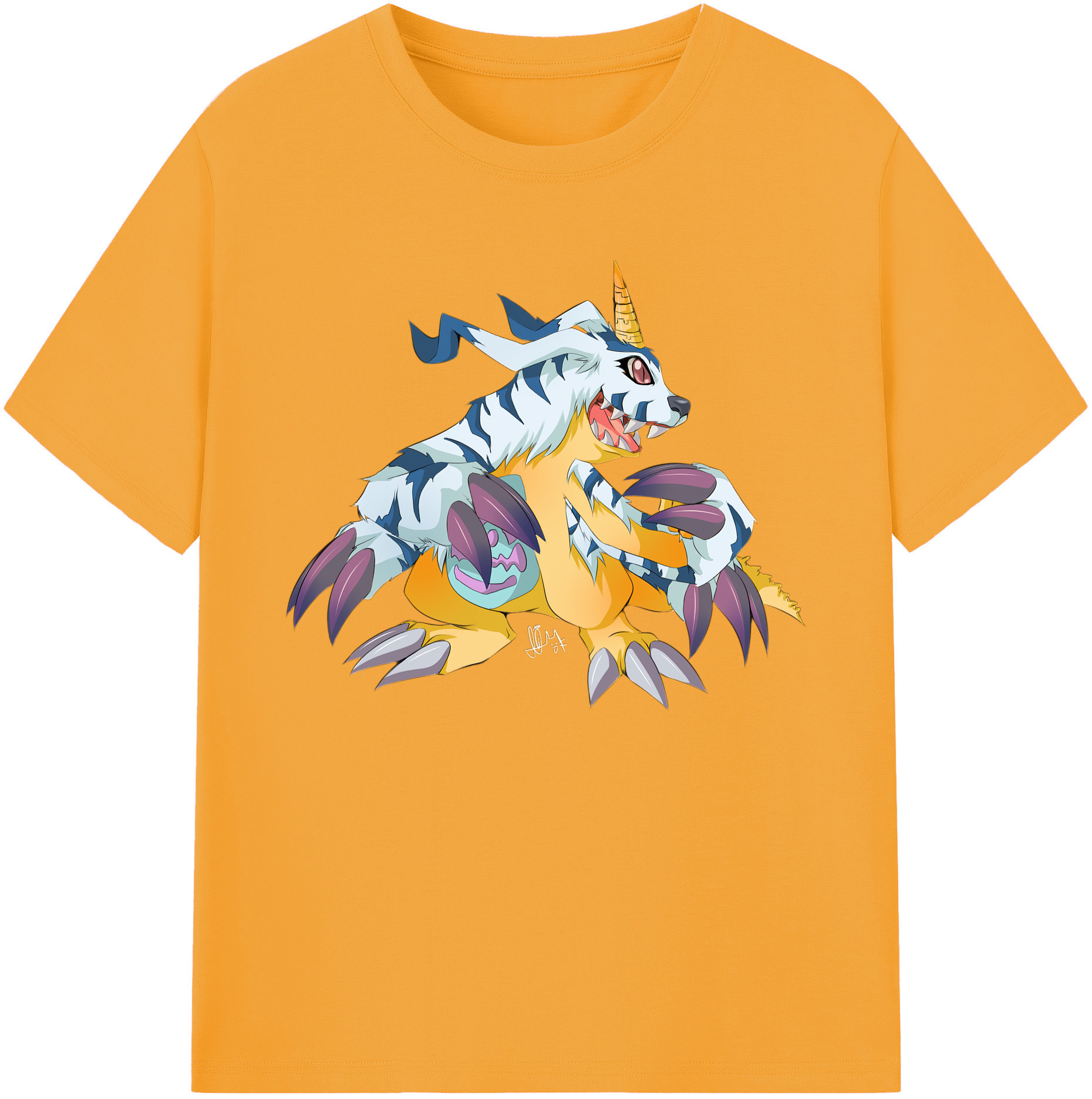 （画像用） Digimon デジタルモンスター/デジモン 綿100％ メンズ半袖Tシャツ｜肌触りやわらか＆通気性