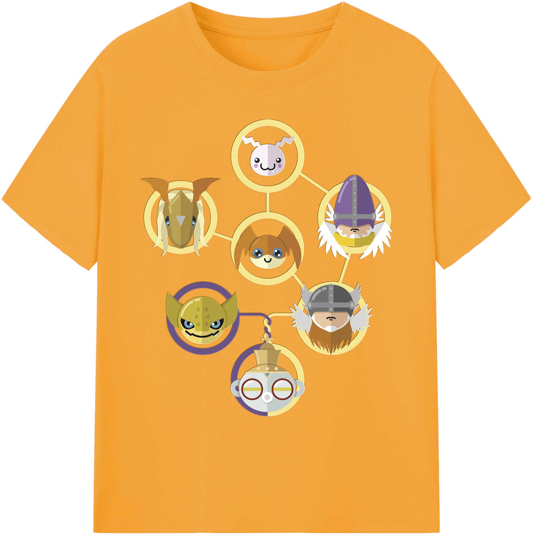 （画像用） Digimon デジタルモンスター/デジモン 綿100％ メンズ半袖Tシャツ｜肌触りやわらか＆通気性