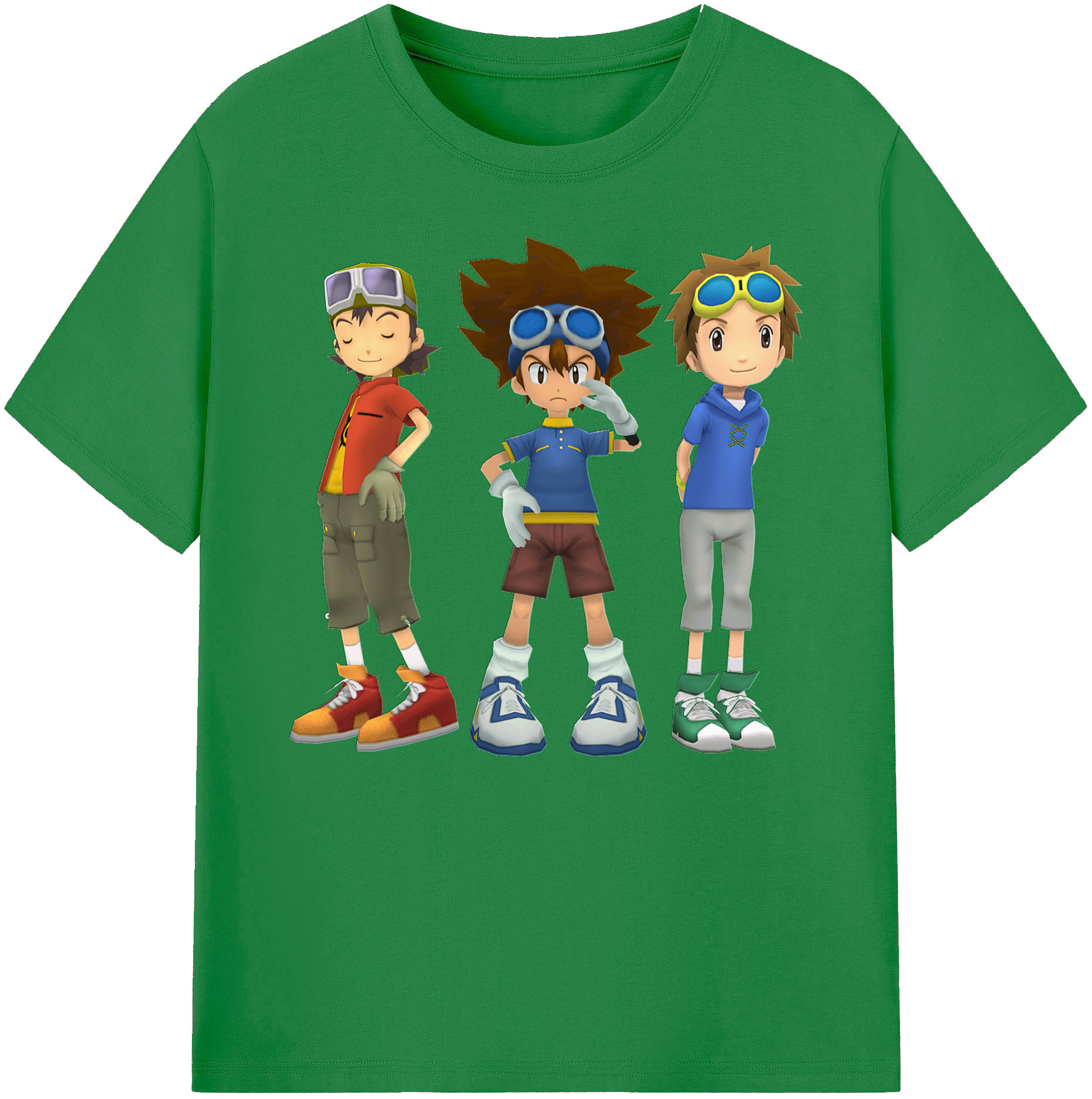 （画像用） Digimon デジタルモンスター/デジモン 綿100％ メンズ半袖Tシャツ｜肌触りやわらか＆通気性