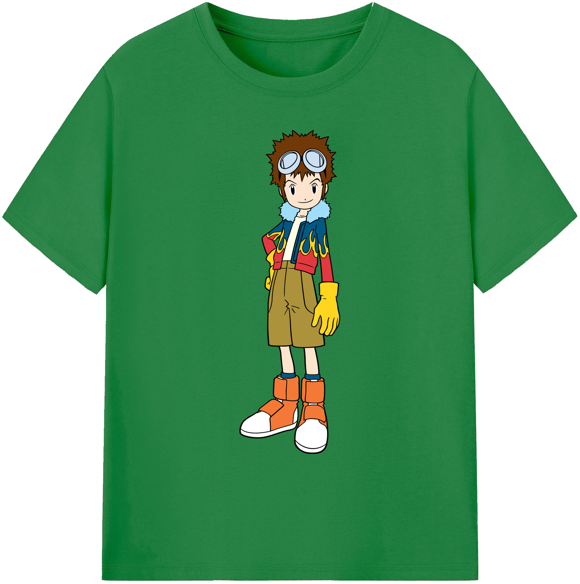 （画像用） Digimon デジタルモンスター/デジモン 綿100％ メンズ半袖Tシャツ｜肌触りやわらか＆通気性