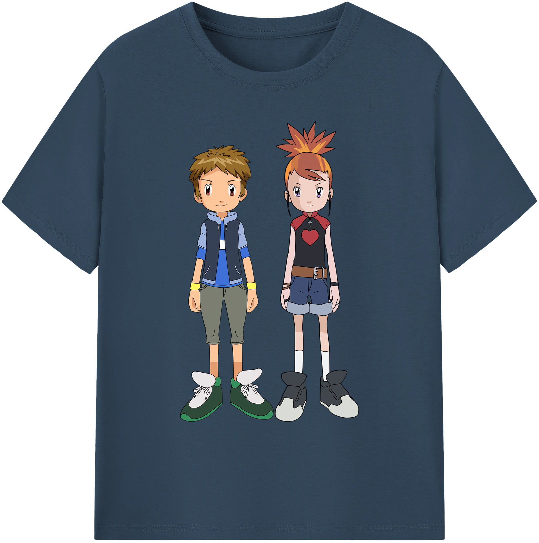 （画像用） Digimon デジタルモンスター/デジモン 綿100％ メンズ半袖Tシャツ｜肌触りやわらか＆通気性