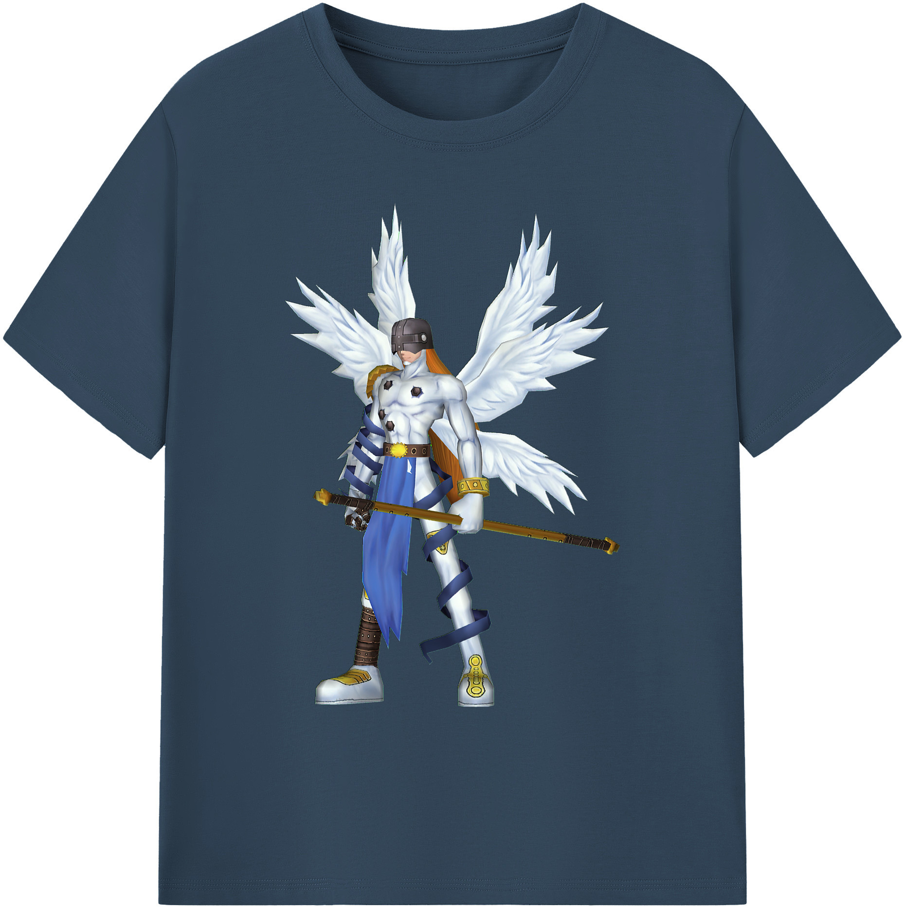 （画像用） Digimon デジタルモンスター/デジモン 綿100％ メンズ半袖Tシャツ｜肌触りやわらか＆通気性