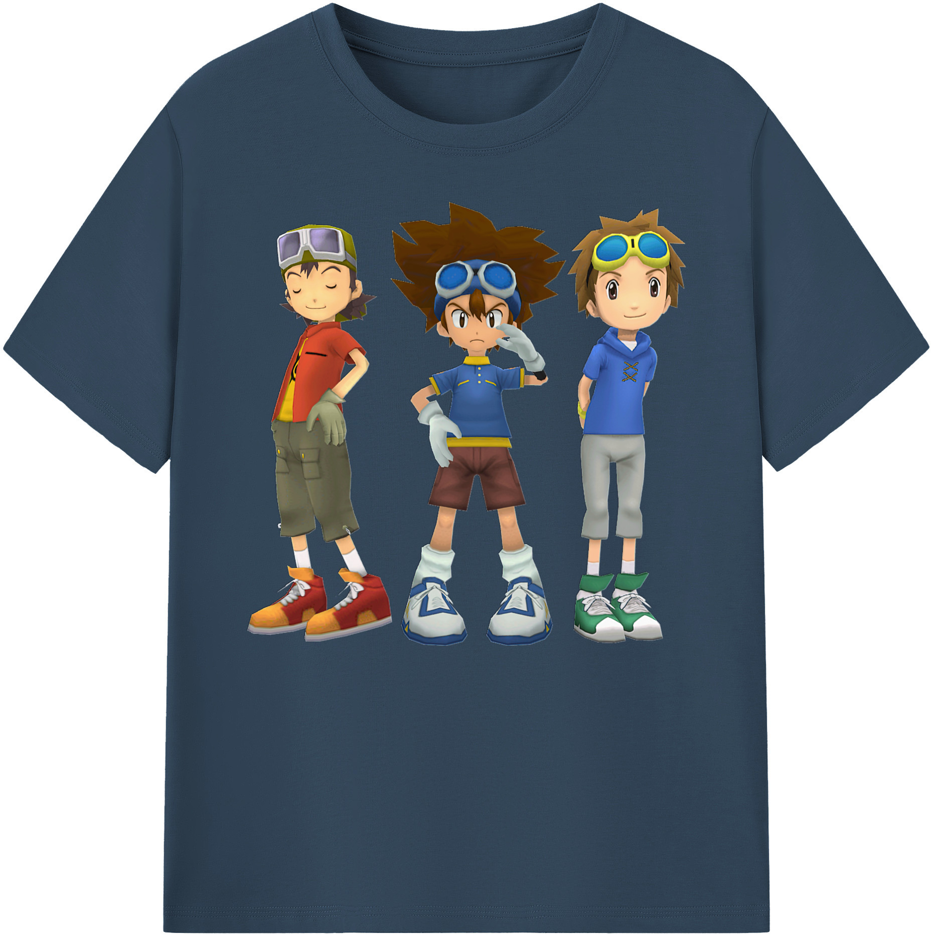 （画像用） Digimon デジタルモンスター/デジモン 綿100％ メンズ半袖Tシャツ｜肌触りやわらか＆通気性
