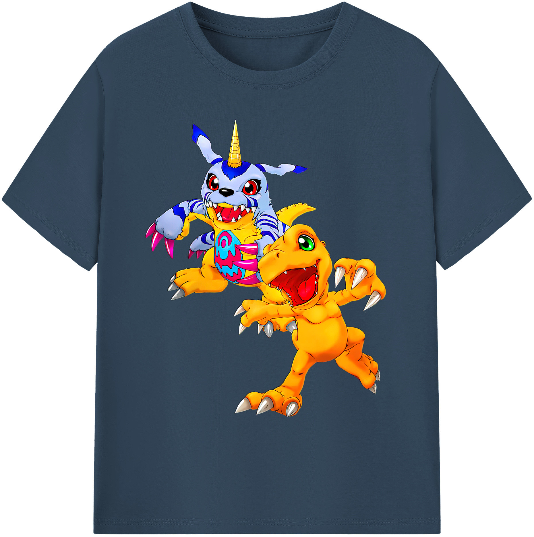 （画像用） Digimon デジタルモンスター/デジモン 綿100％ メンズ半袖Tシャツ｜肌触りやわらか＆通気性