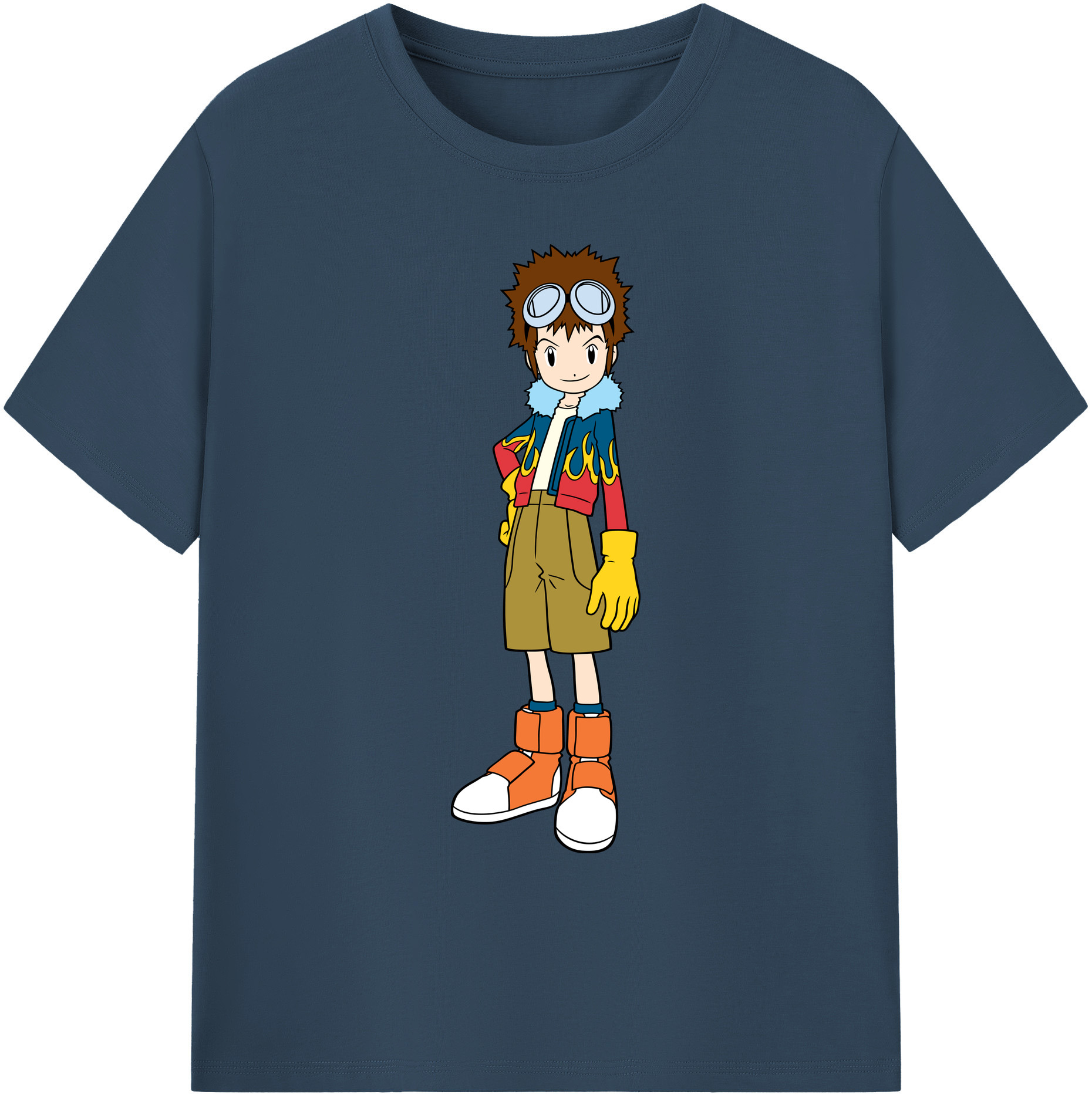 （画像用） Digimon デジタルモンスター/デジモン 綿100％ メンズ半袖Tシャツ｜肌触りやわらか＆通気性