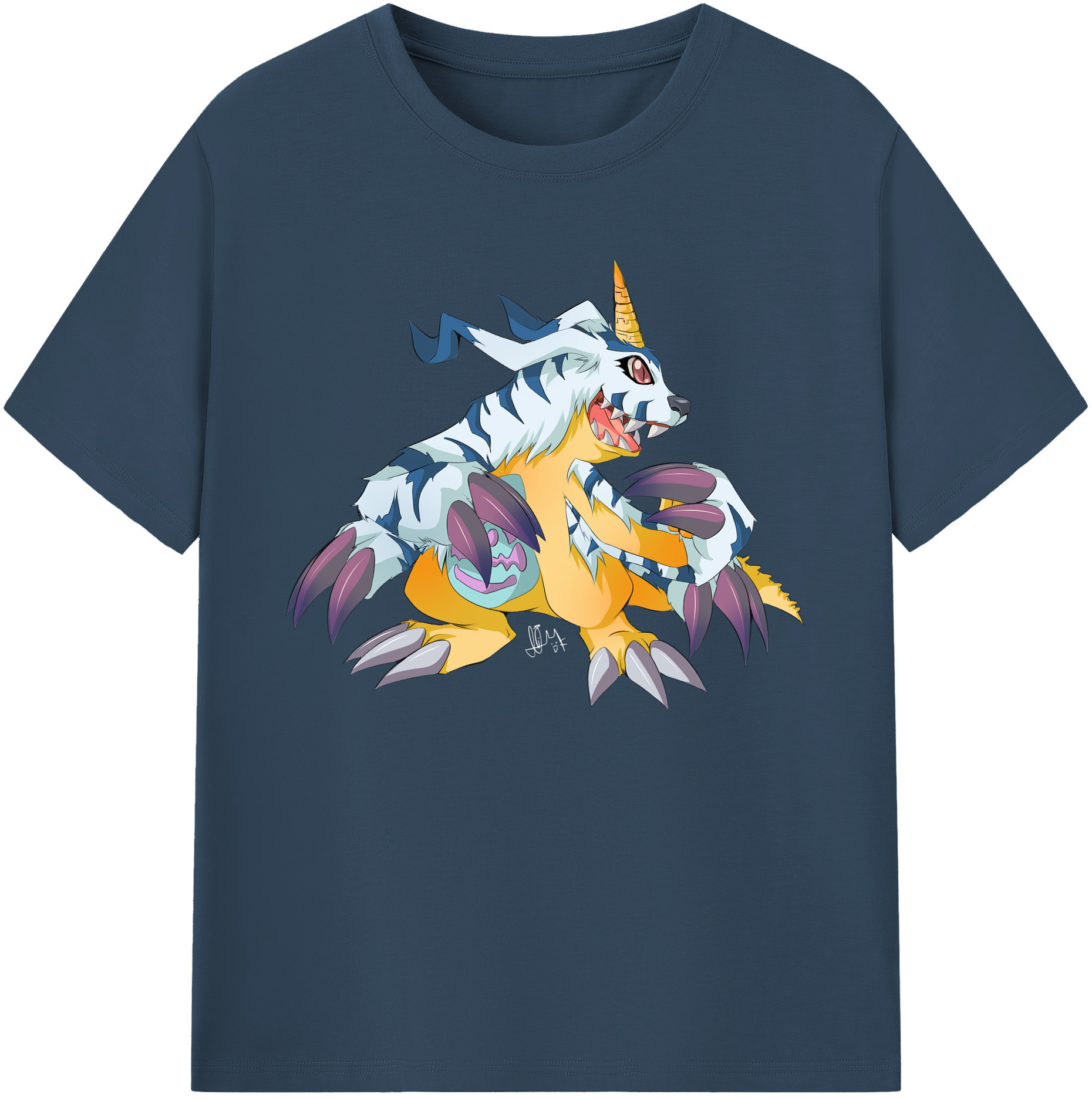 （画像用） Digimon デジタルモンスター/デジモン 綿100％ メンズ半袖Tシャツ｜肌触りやわらか＆通気性