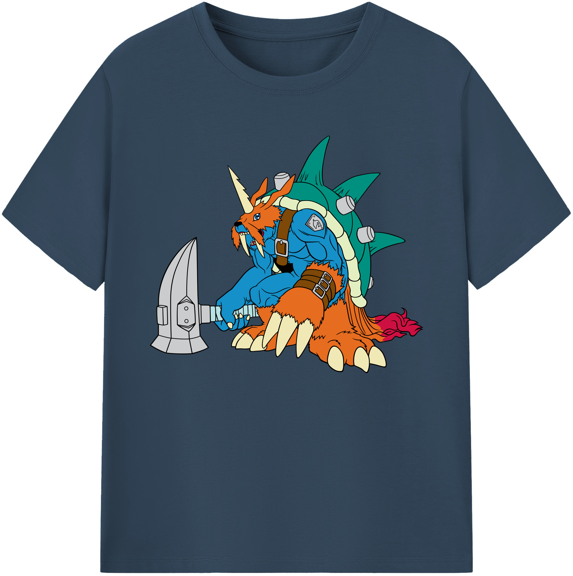 （画像用） Digimon デジタルモンスター/デジモン 綿100％ メンズ半袖Tシャツ｜肌触りやわらか＆通気性