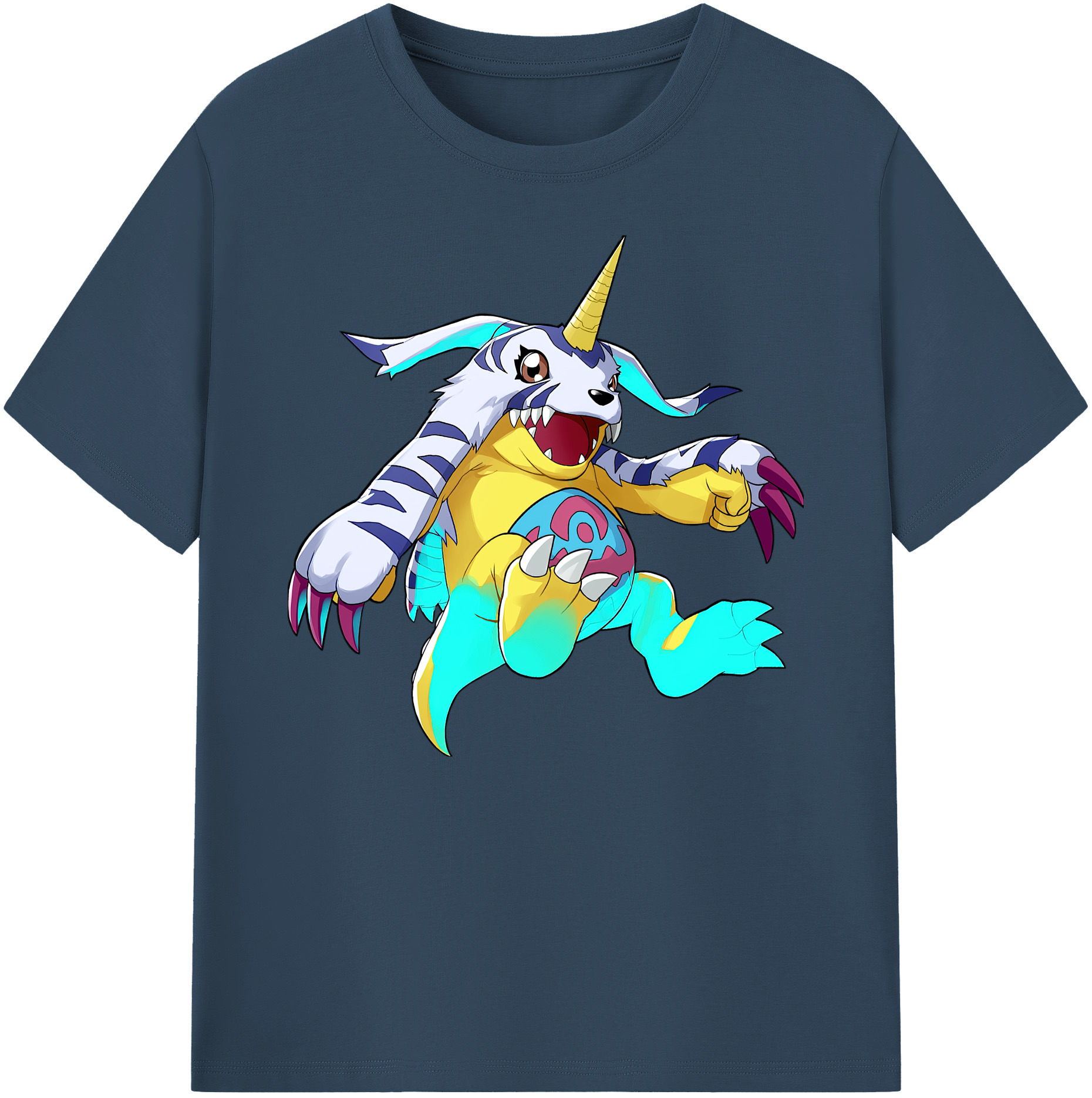 （画像用） Digimon デジタルモンスター/デジモン 綿100％ メンズ半袖Tシャツ｜肌触りやわらか＆通気性