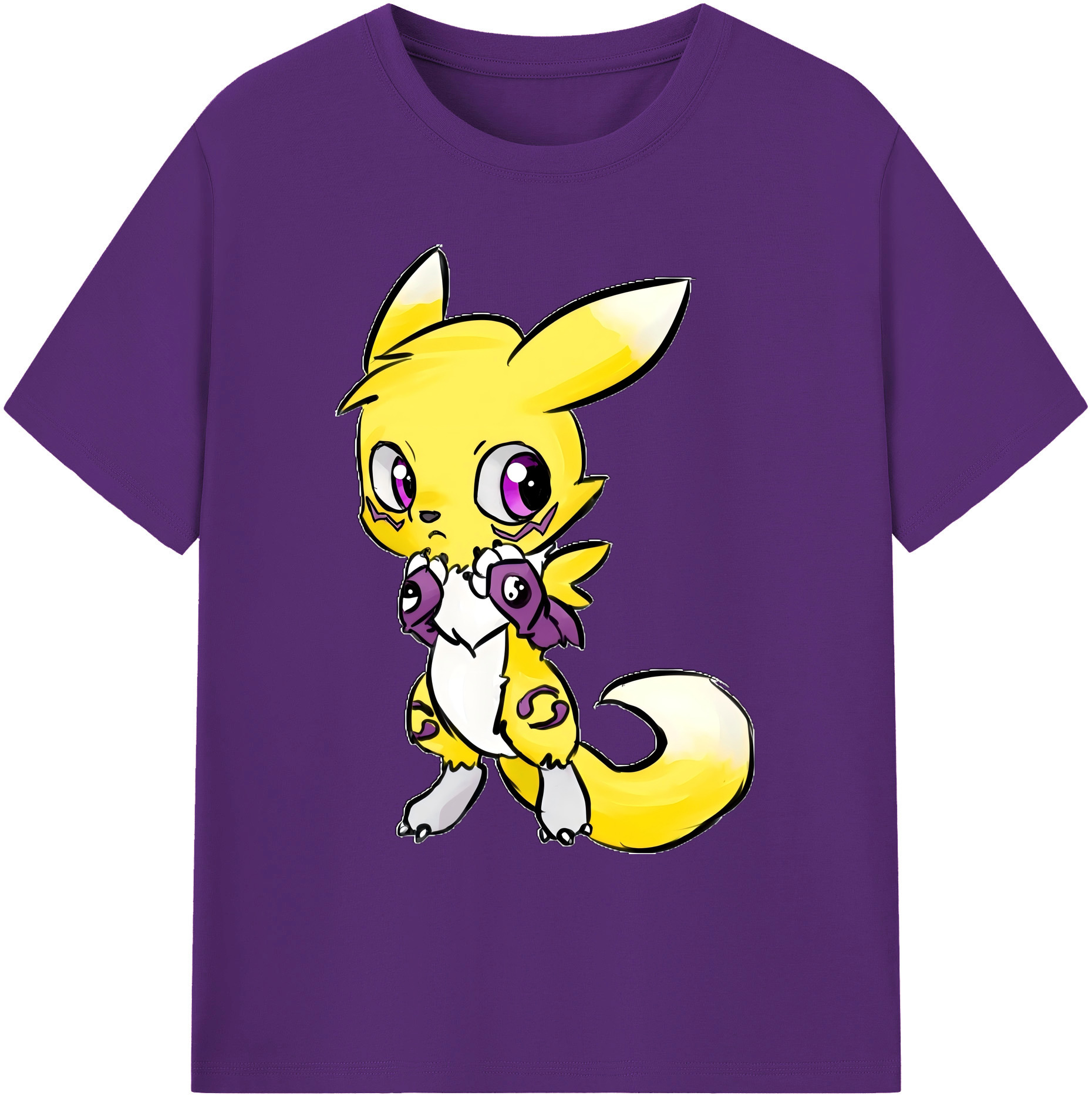 （画像用） Digimon デジタルモンスター/デジモン 綿100％ メンズ半袖Tシャツ｜肌触りやわらか＆通気性