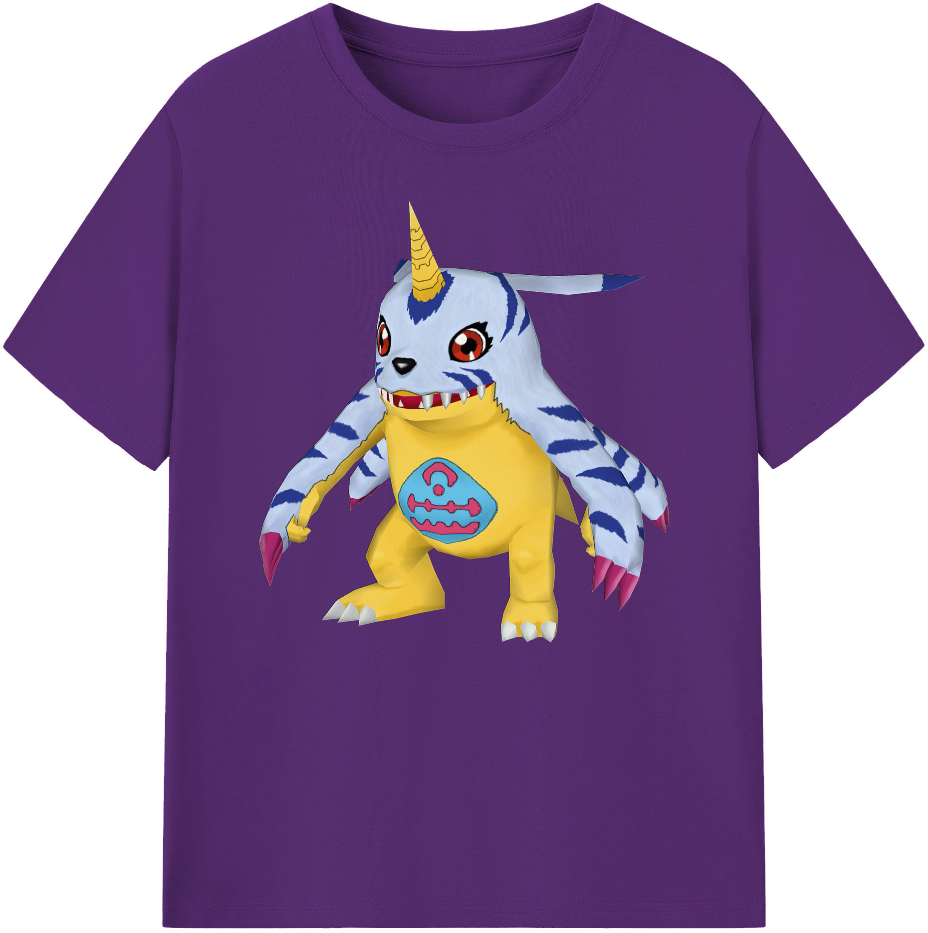 （画像用） Digimon デジタルモンスター/デジモン 綿100％ メンズ半袖Tシャツ｜肌触りやわらか＆通気性