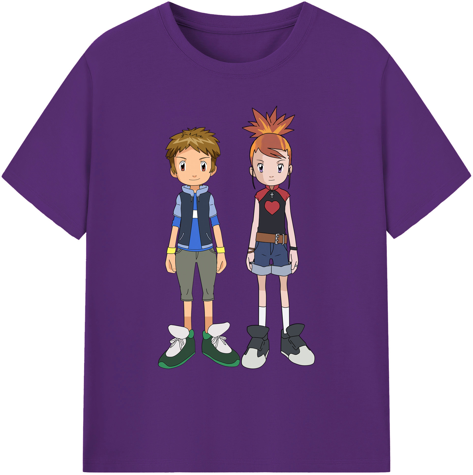 （画像用） Digimon デジタルモンスター/デジモン 綿100％ メンズ半袖Tシャツ｜肌触りやわらか＆通気性