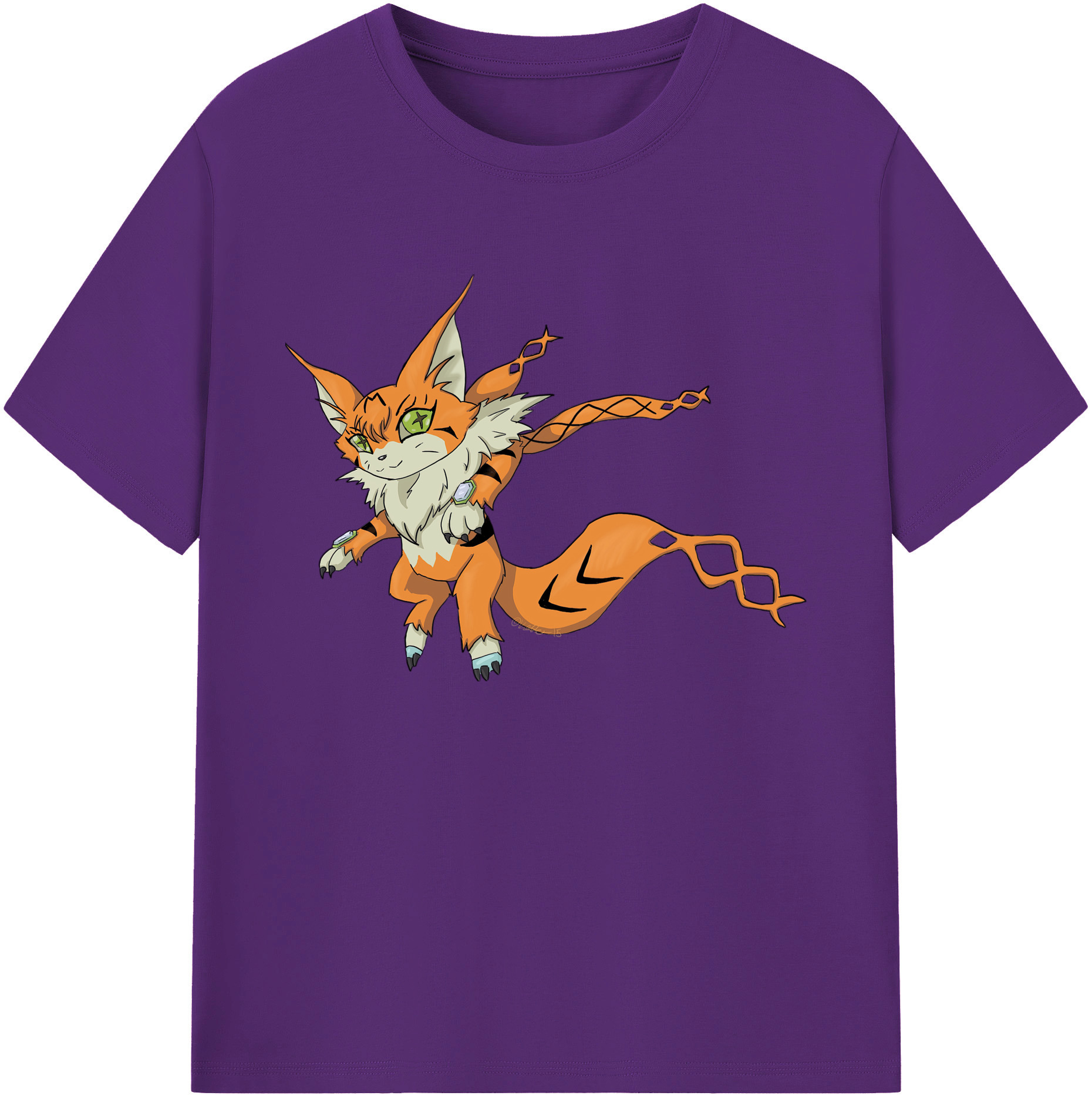 （画像用） Digimon デジタルモンスター/デジモン 綿100％ メンズ半袖Tシャツ｜肌触りやわらか＆通気性