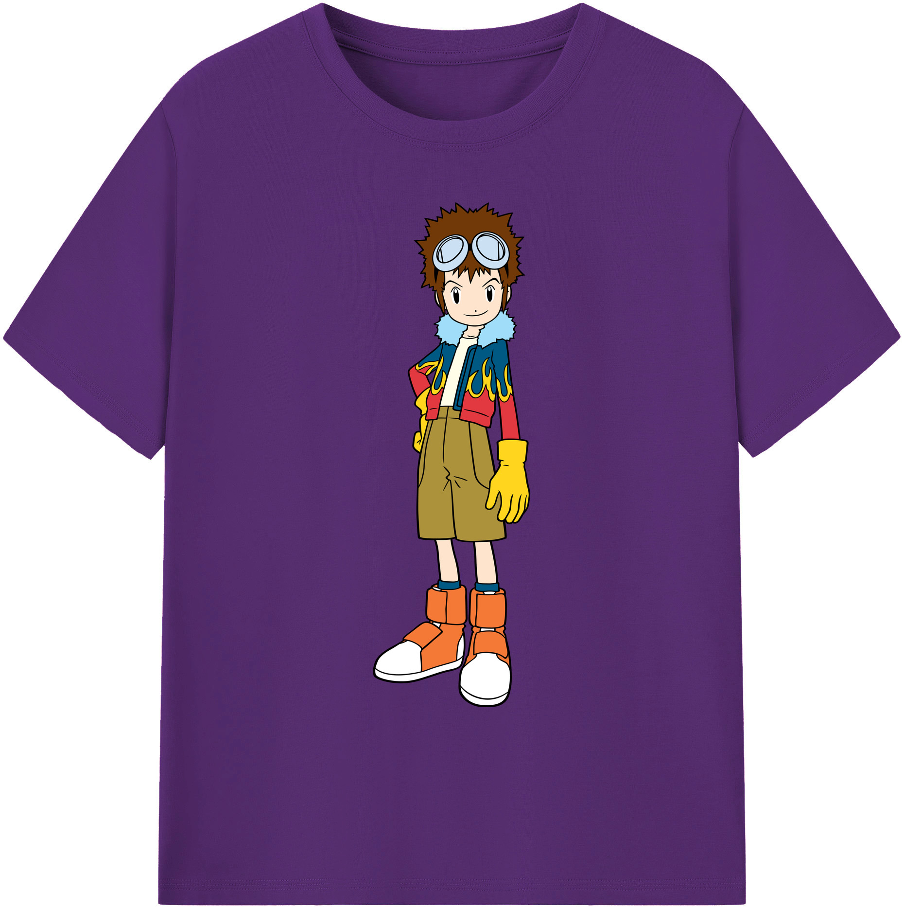 （画像用） Digimon デジタルモンスター/デジモン 綿100％ メンズ半袖Tシャツ｜肌触りやわらか＆通気性
