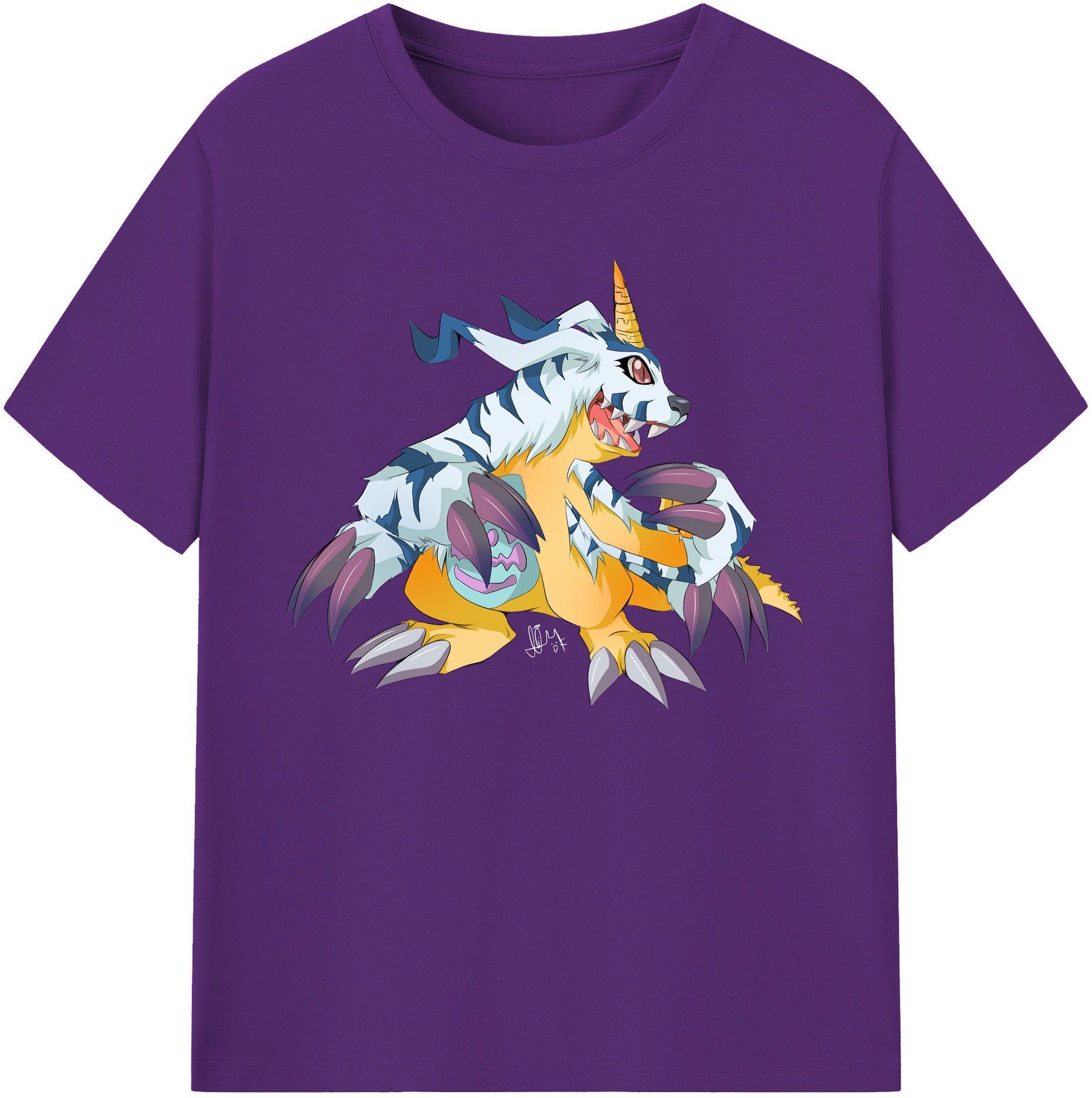 （画像用） Digimon デジタルモンスター/デジモン 綿100％ メンズ半袖Tシャツ｜肌触りやわらか＆通気性