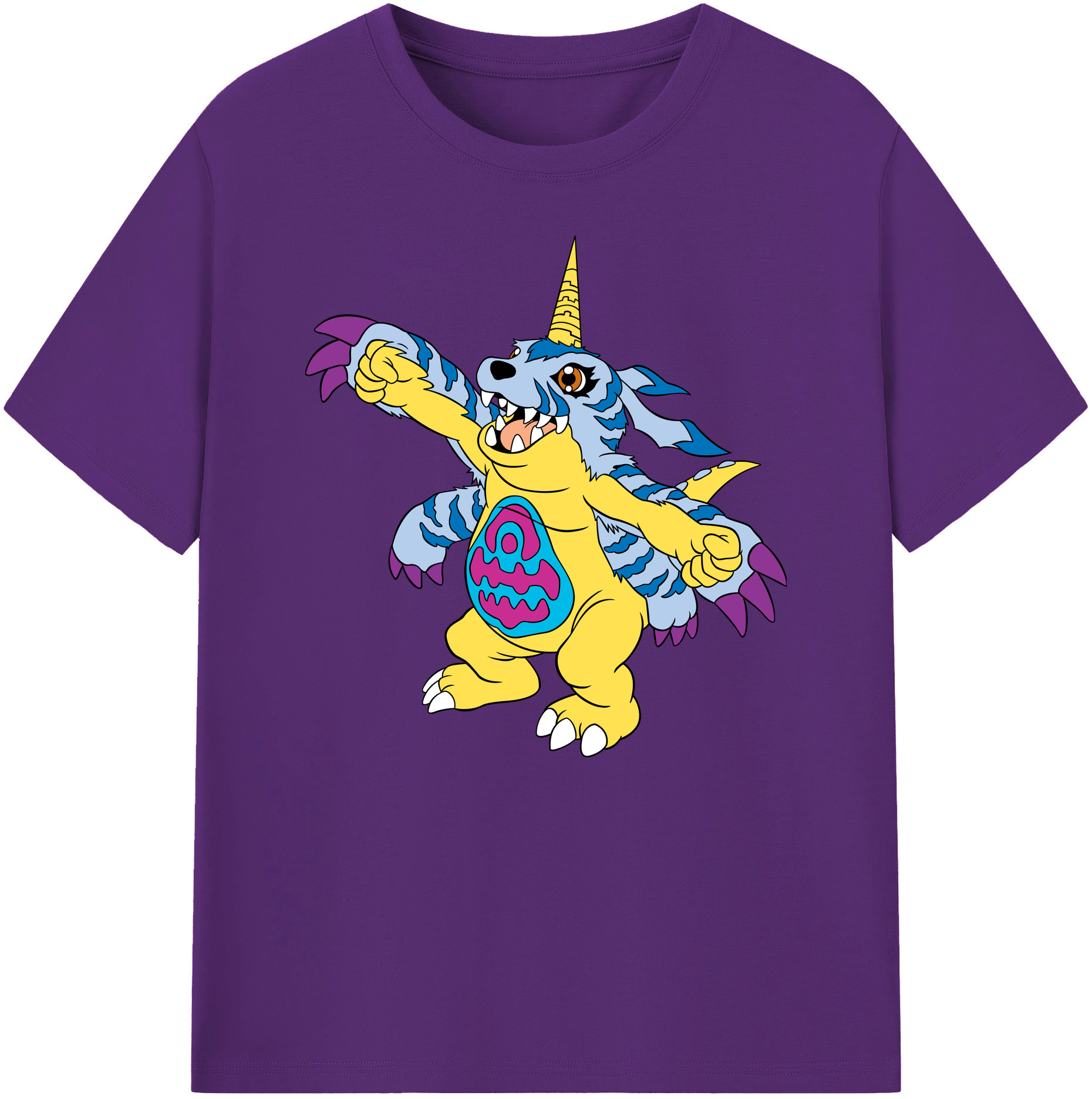 （画像用） Digimon デジタルモンスター/デジモン 綿100％ メンズ半袖Tシャツ｜肌触りやわらか＆通気性