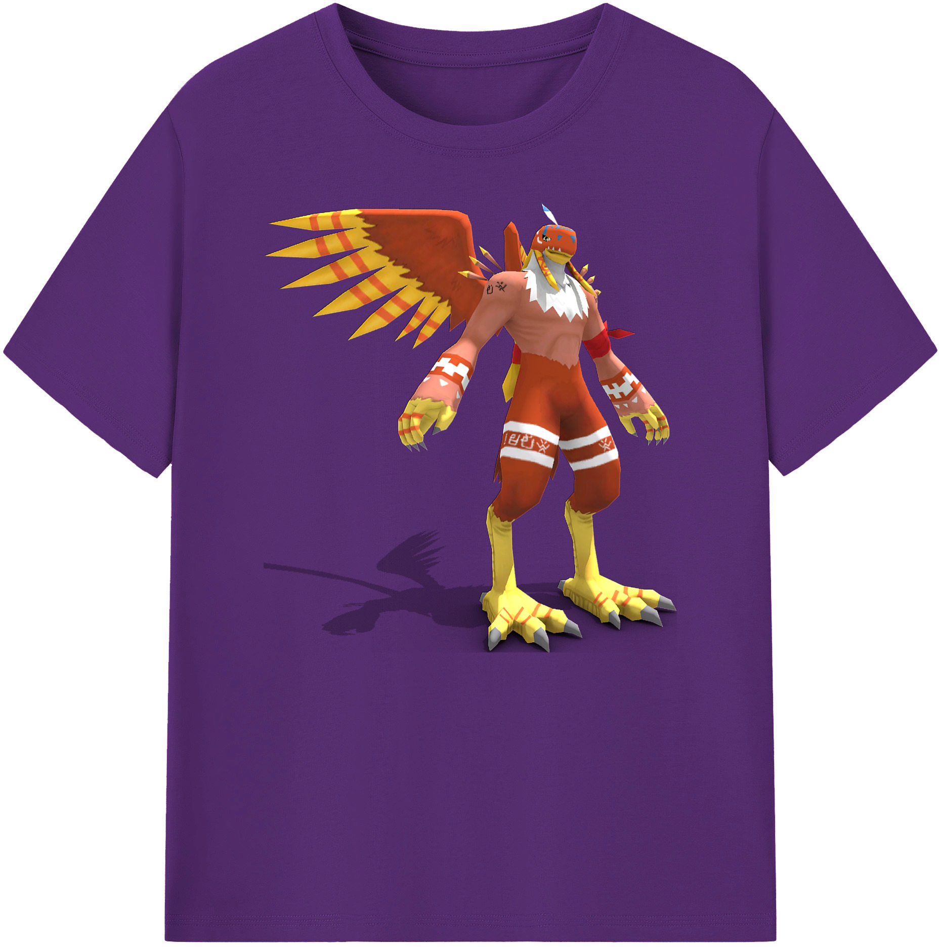 （画像用） Digimon デジタルモンスター/デジモン 綿100％ メンズ半袖Tシャツ｜肌触りやわらか＆通気性
