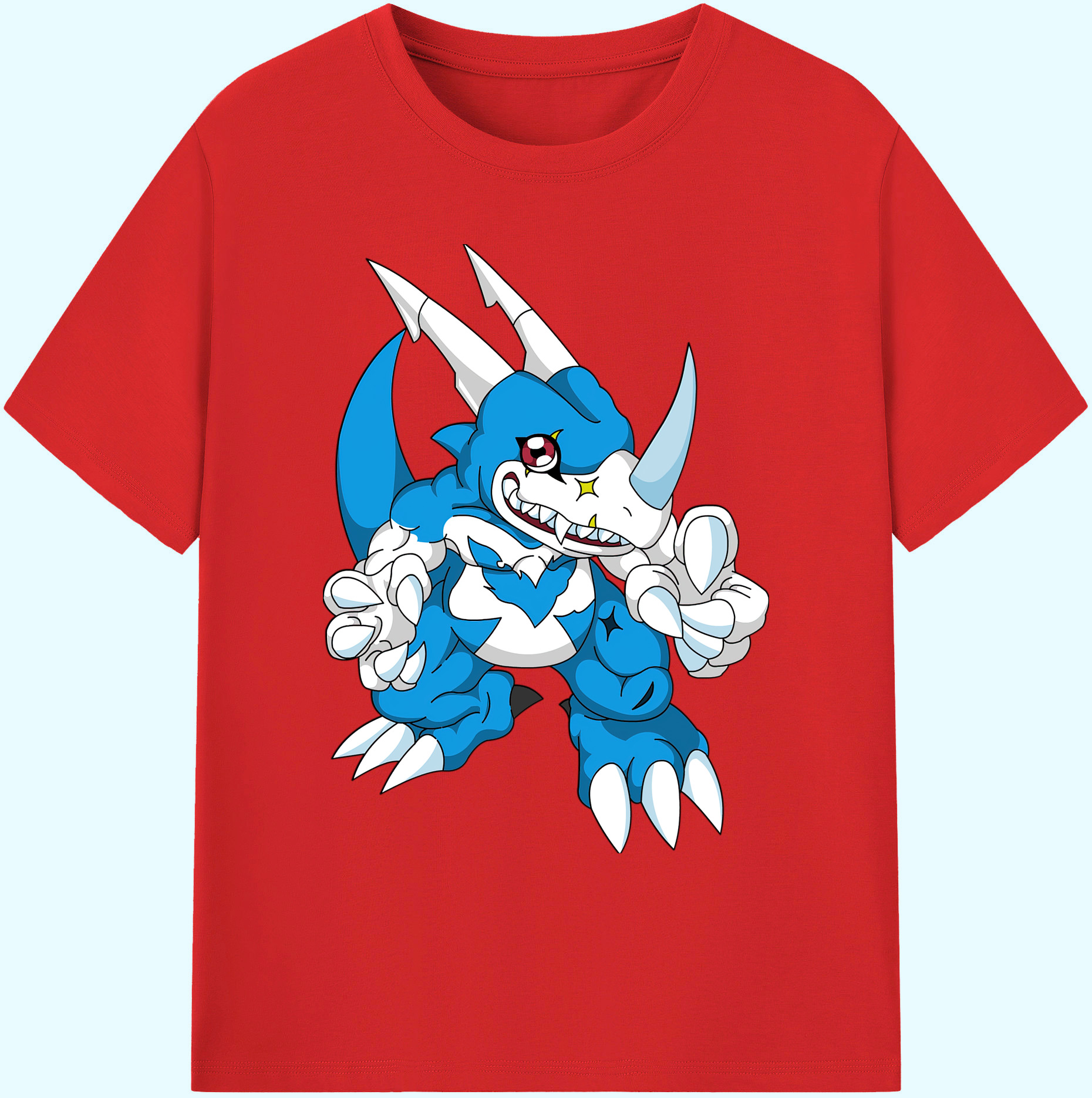 （画像用） Digimon デジタルモンスター/デジモン 綿100％ メンズ半袖Tシャツ｜肌触りやわらか＆通気性