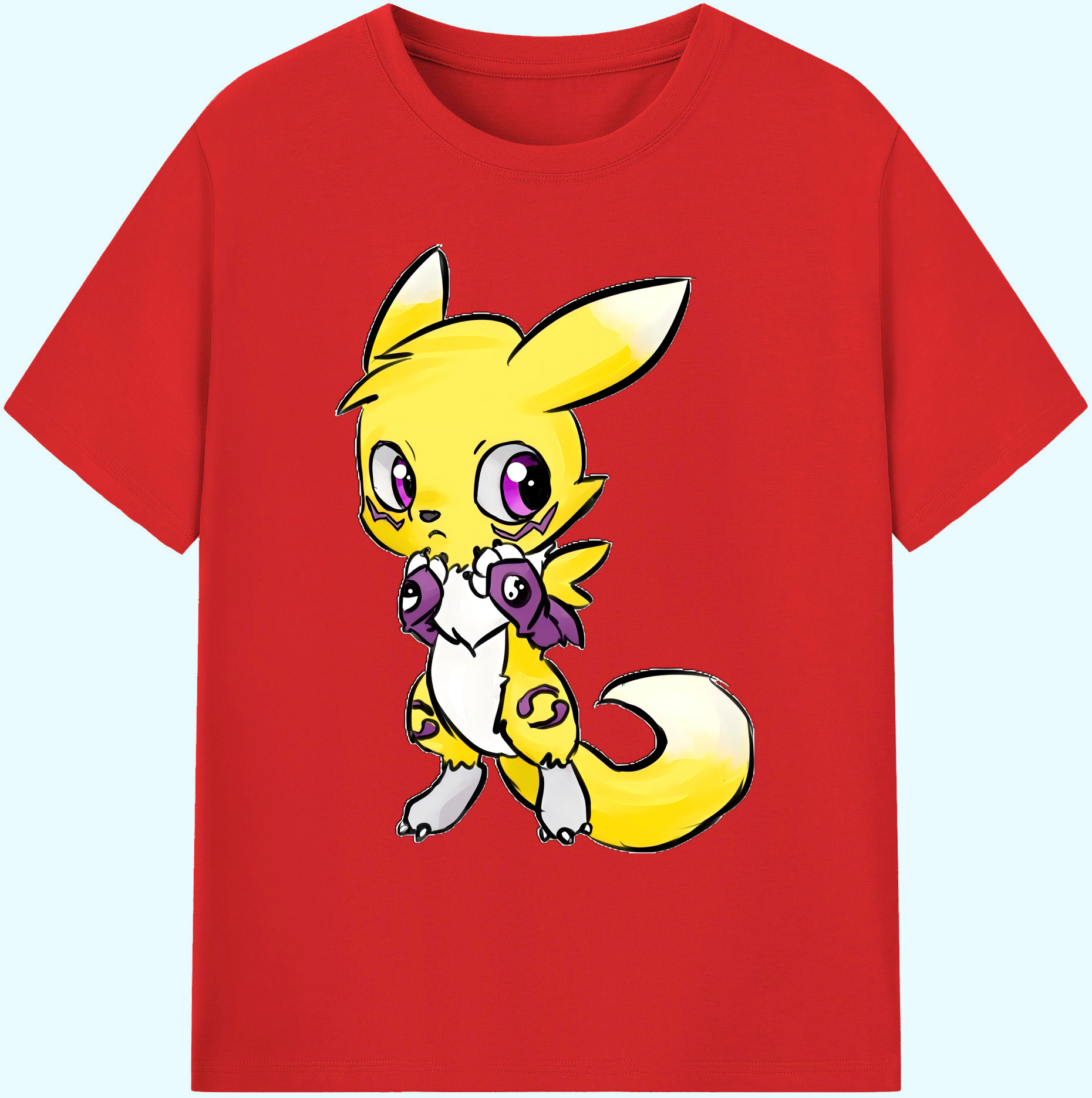（画像用） Digimon デジタルモンスター/デジモン 綿100％ メンズ半袖Tシャツ｜肌触りやわらか＆通気性