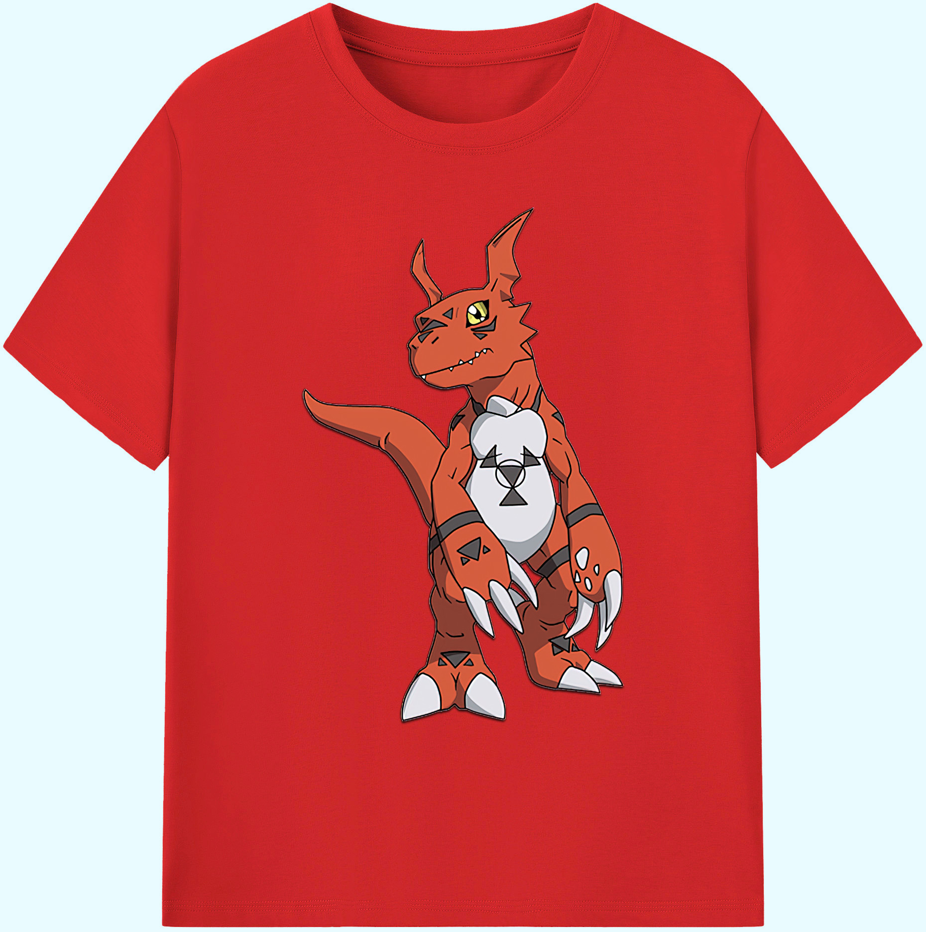 （画像用） Digimon デジタルモンスター/デジモン 綿100％ メンズ半袖Tシャツ｜肌触りやわらか＆通気性
