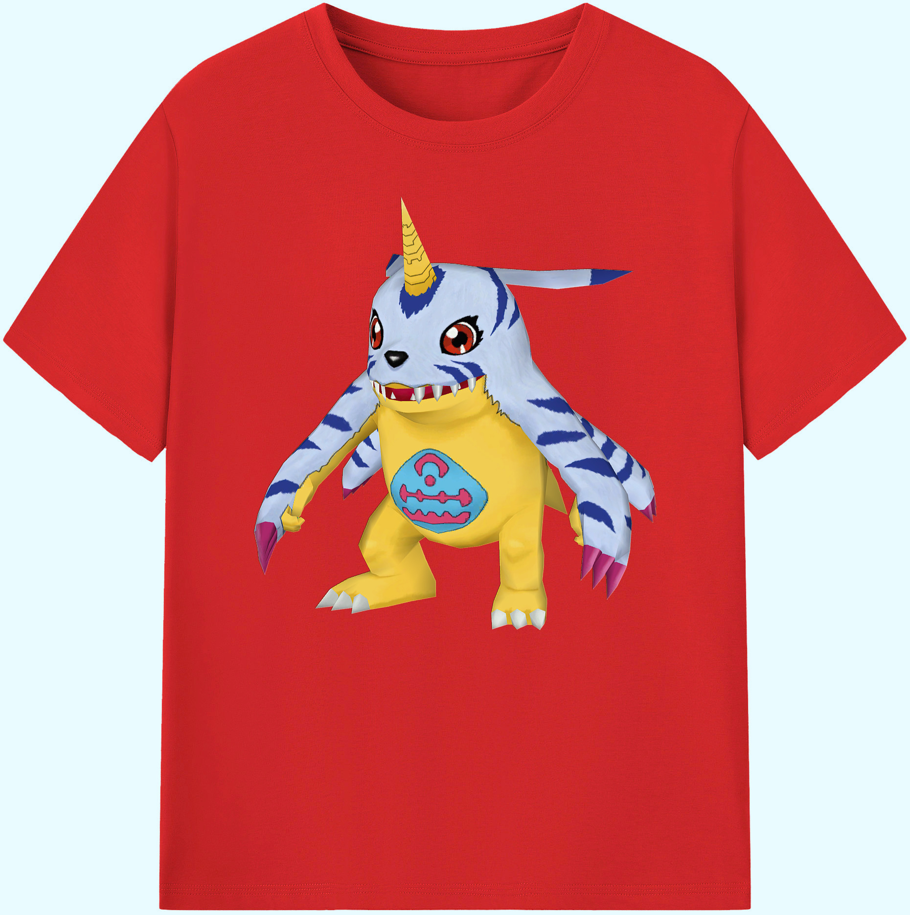 （画像用） Digimon デジタルモンスター/デジモン 綿100％ メンズ半袖Tシャツ｜肌触りやわらか＆通気性