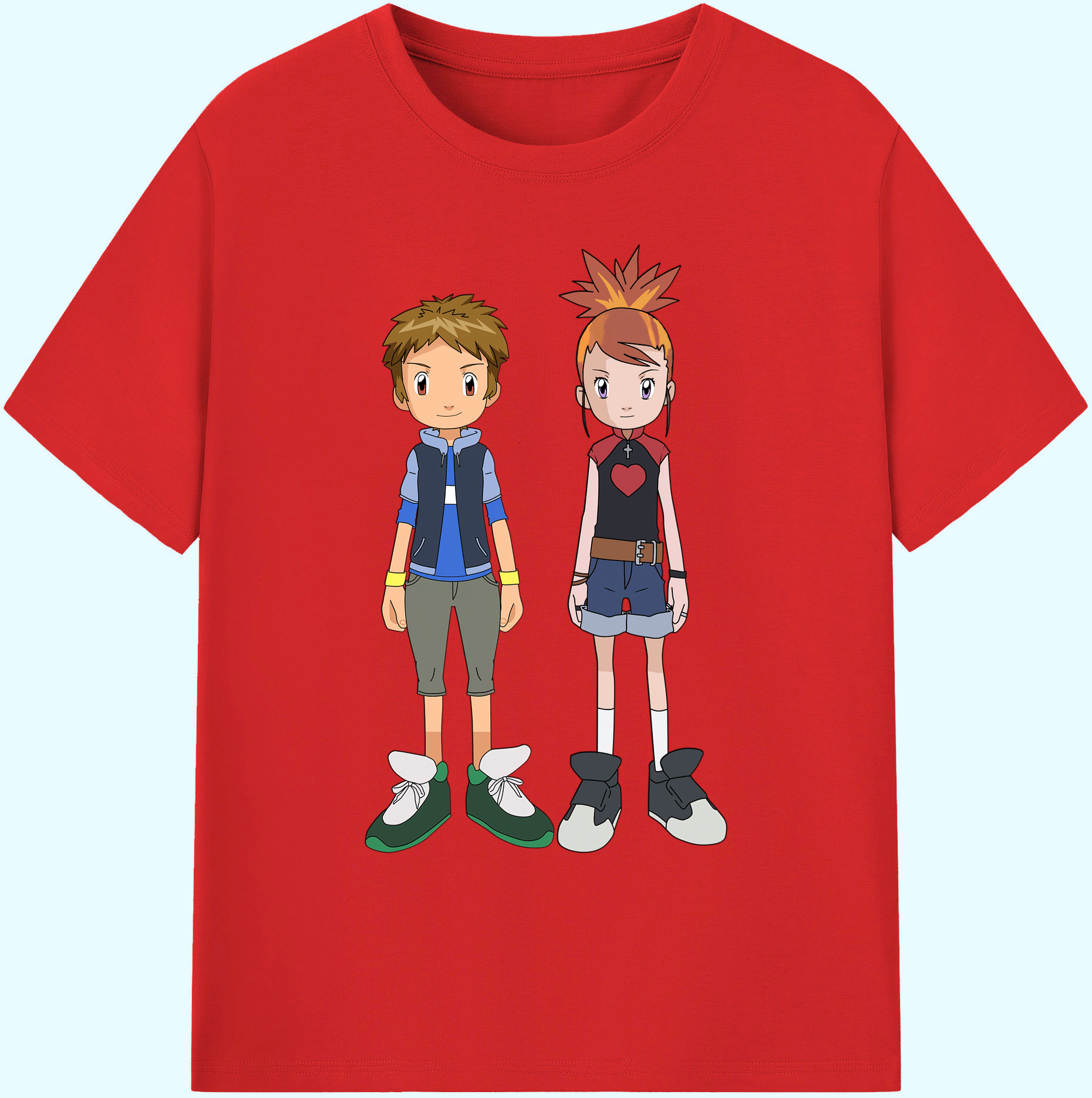 （画像用） Digimon デジタルモンスター/デジモン 綿100％ メンズ半袖Tシャツ｜肌触りやわらか＆通気性