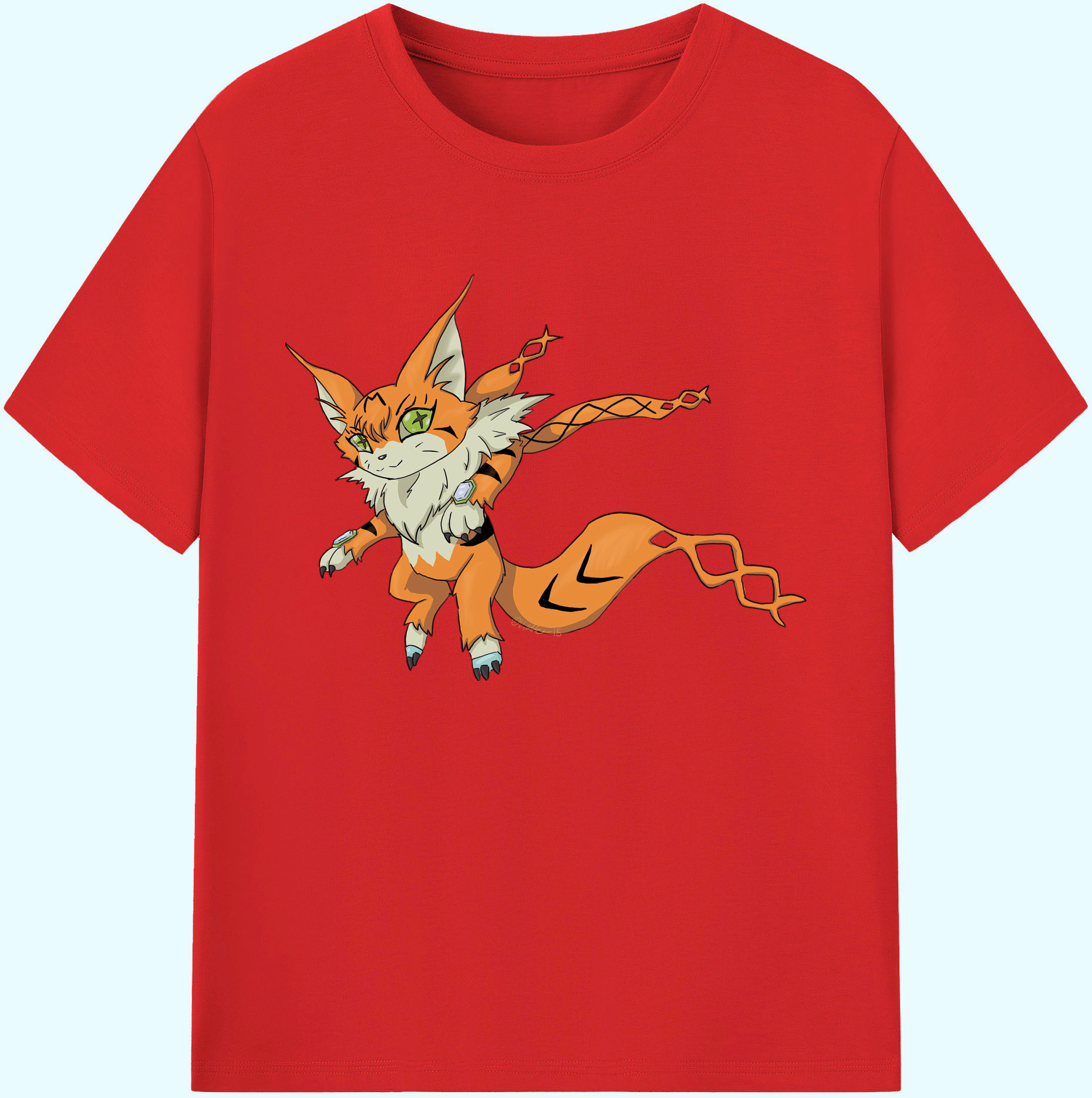 （画像用） Digimon デジタルモンスター/デジモン 綿100％ メンズ半袖Tシャツ｜肌触りやわらか＆通気性