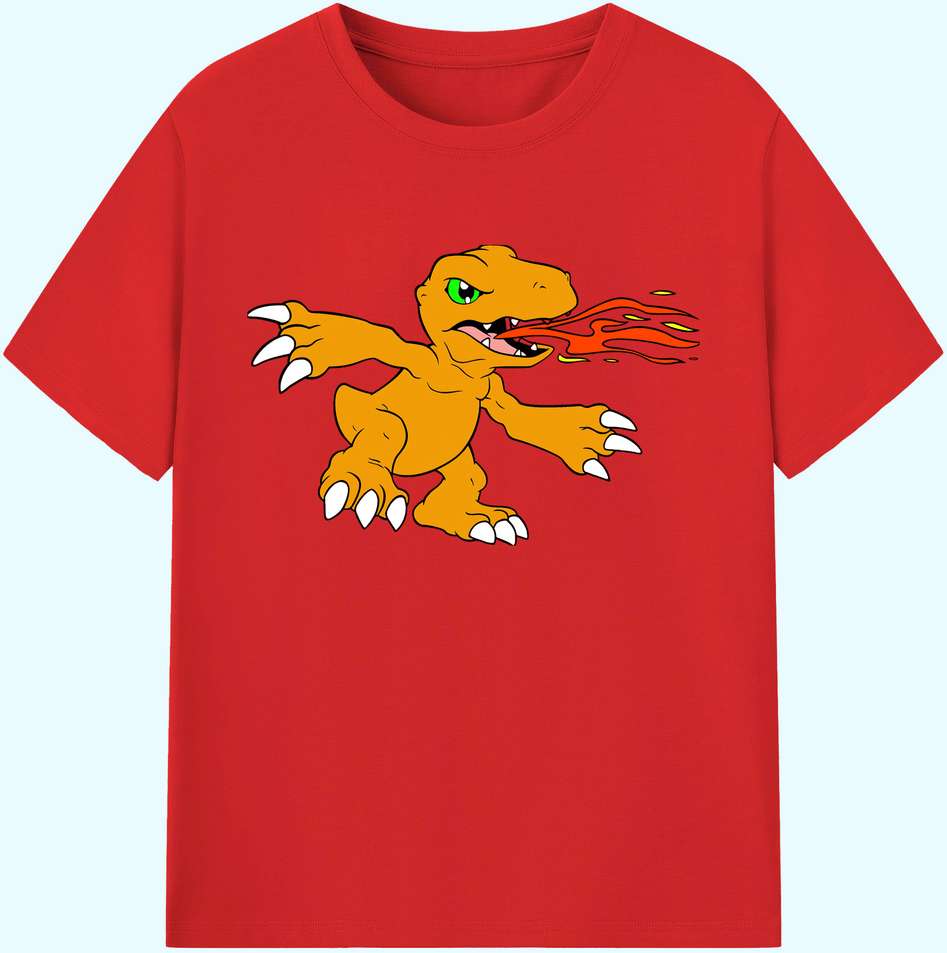 （画像用） Digimon デジタルモンスター/デジモン 綿100％ メンズ半袖Tシャツ｜肌触りやわらか＆通気性