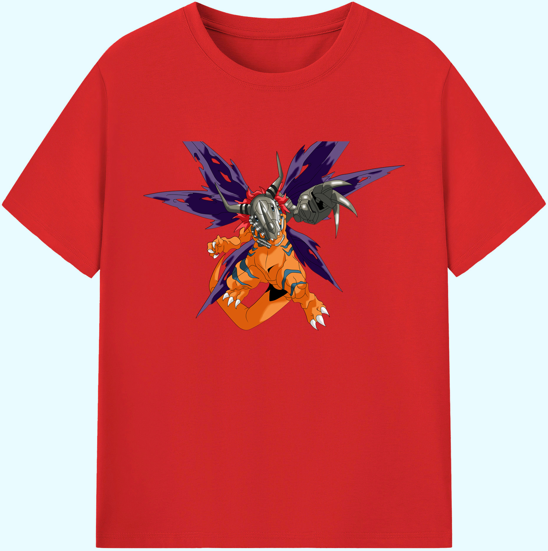 （画像用） Digimon デジタルモンスター/デジモン 綿100％ メンズ半袖Tシャツ｜肌触りやわらか＆通気性