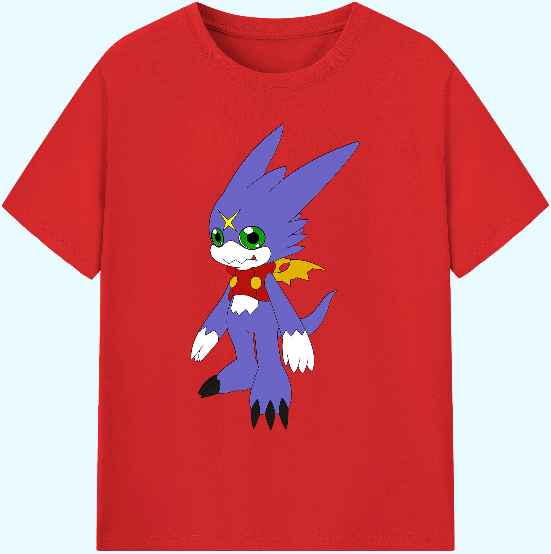 （画像用） Digimon デジタルモンスター/デジモン 綿100％ メンズ半袖Tシャツ｜肌触りやわらか＆通気性