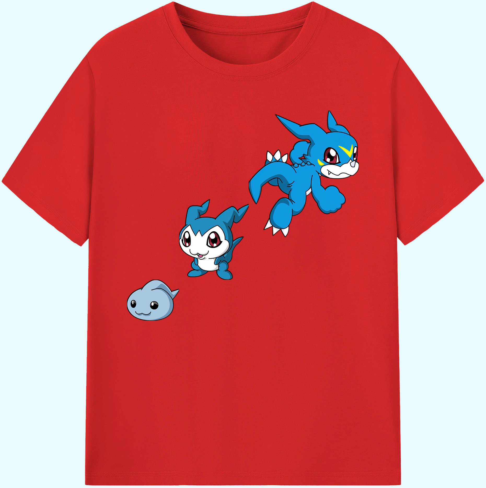 （画像用） Digimon デジタルモンスター/デジモン 綿100％ メンズ半袖Tシャツ｜肌触りやわらか＆通気性
