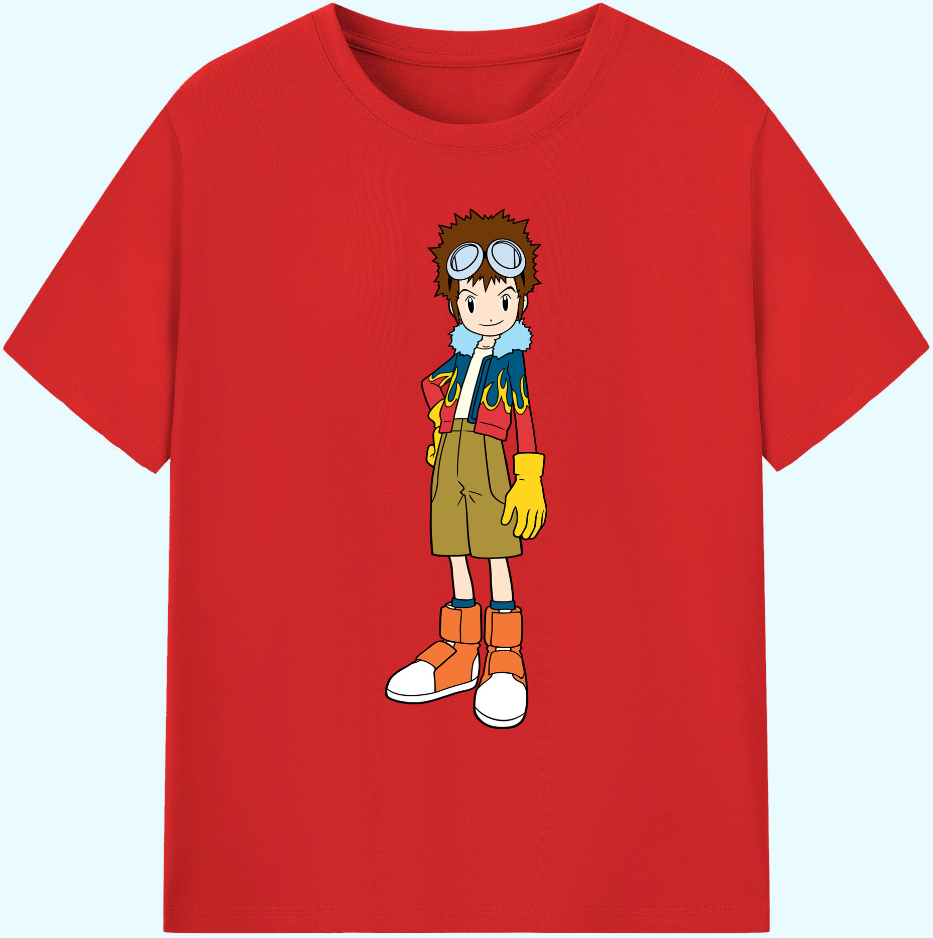 （画像用） Digimon デジタルモンスター/デジモン 綿100％ メンズ半袖Tシャツ｜肌触りやわらか＆通気性