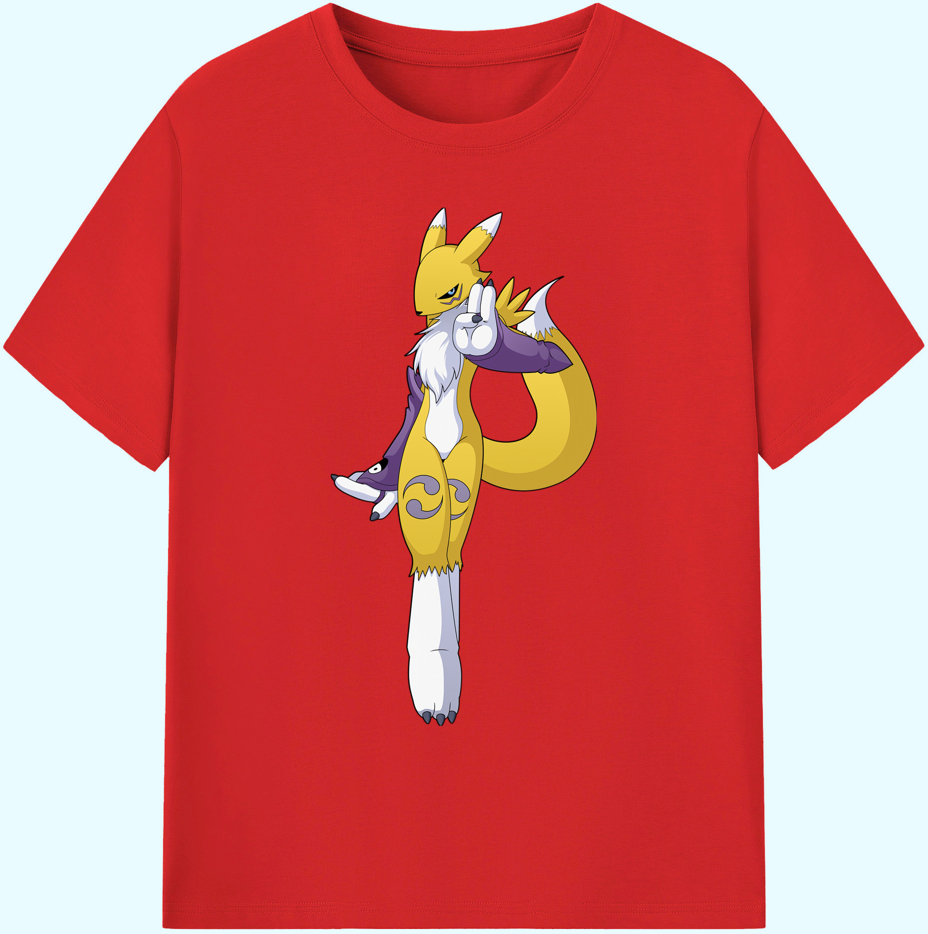 （画像用） Digimon デジタルモンスター/デジモン 綿100％ メンズ半袖Tシャツ｜肌触りやわらか＆通気性