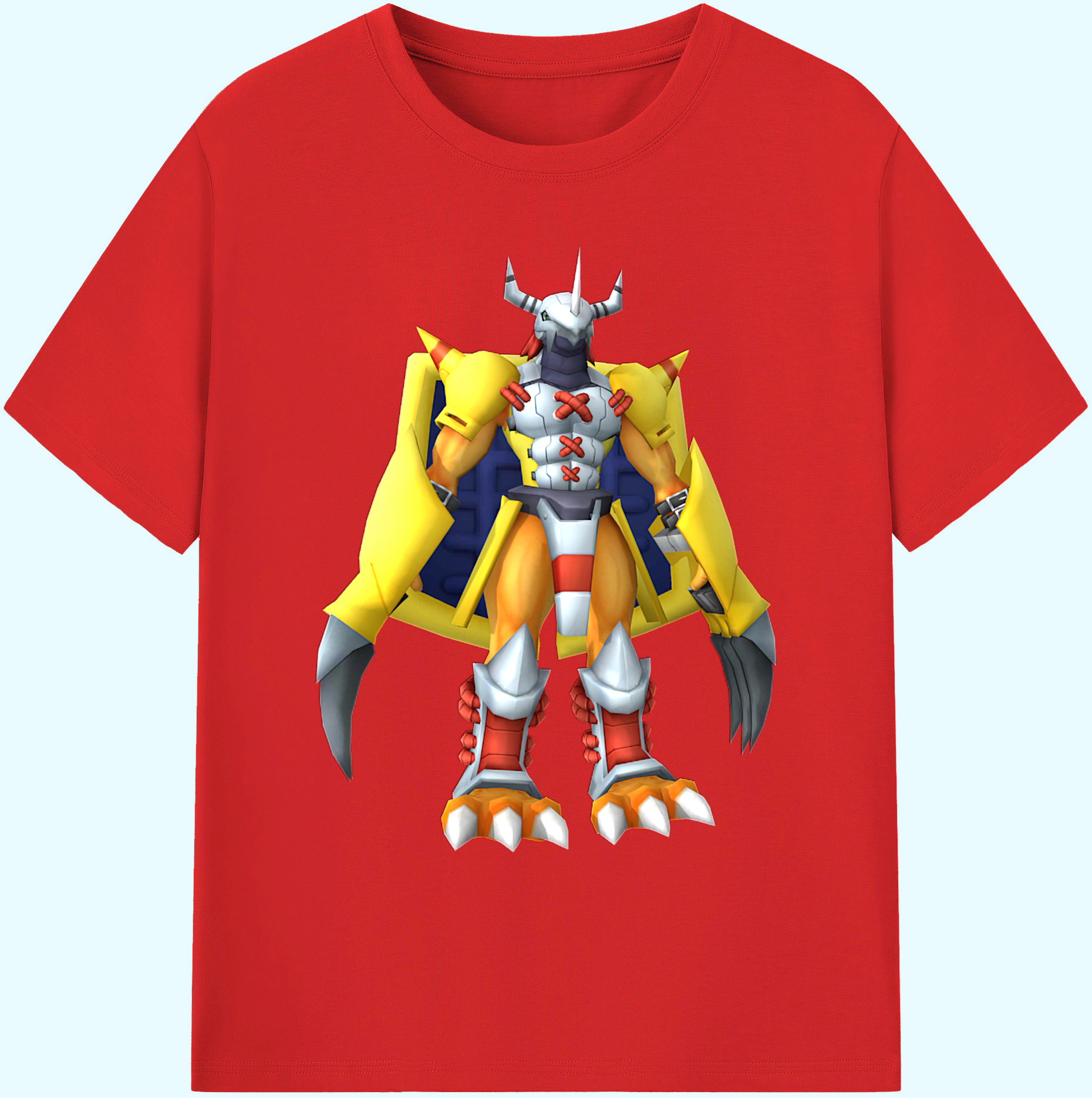 （画像用） Digimon デジタルモンスター/デジモン 綿100％ メンズ半袖Tシャツ｜肌触りやわらか＆通気性