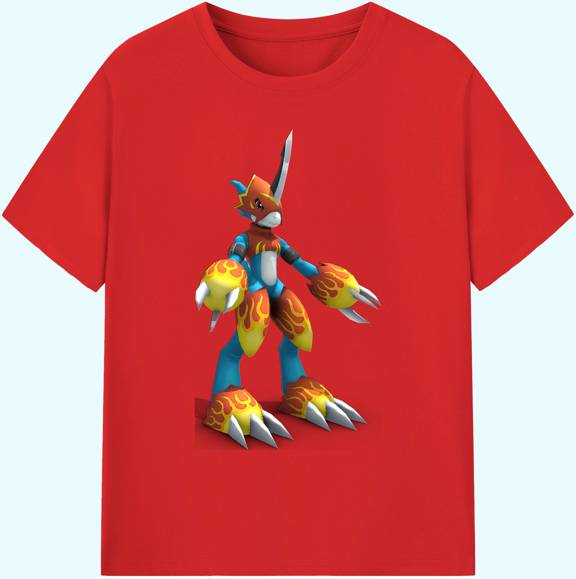 （画像用） Digimon デジタルモンスター/デジモン 綿100％ メンズ半袖Tシャツ｜肌触りやわらか＆通気性