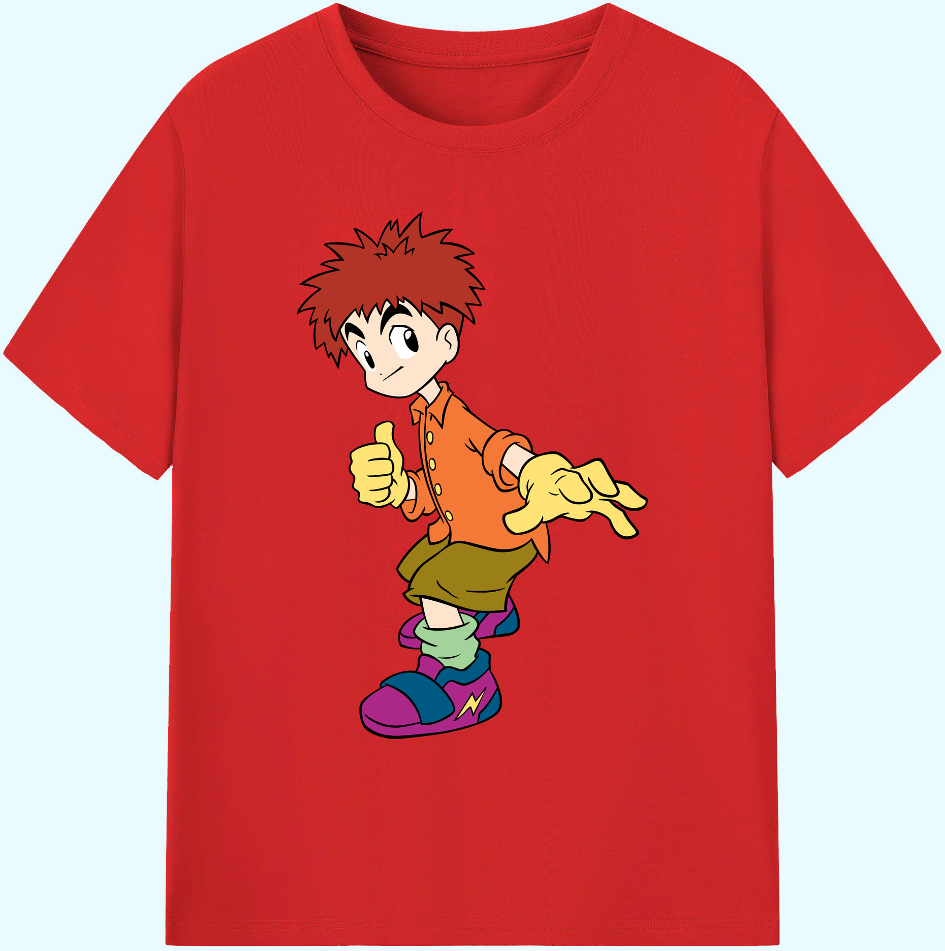 （画像用） Digimon デジタルモンスター/デジモン 綿100％ メンズ半袖Tシャツ｜肌触りやわらか＆通気性