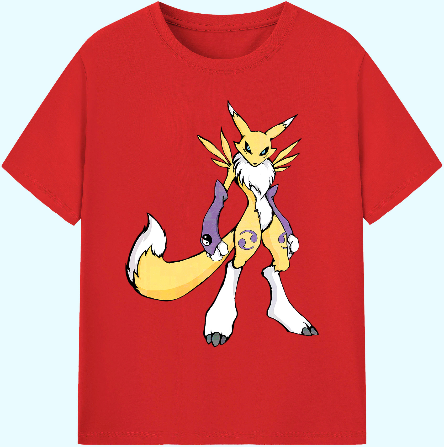 （画像用） Digimon デジタルモンスター/デジモン 綿100％ メンズ半袖Tシャツ｜肌触りやわらか＆通気性