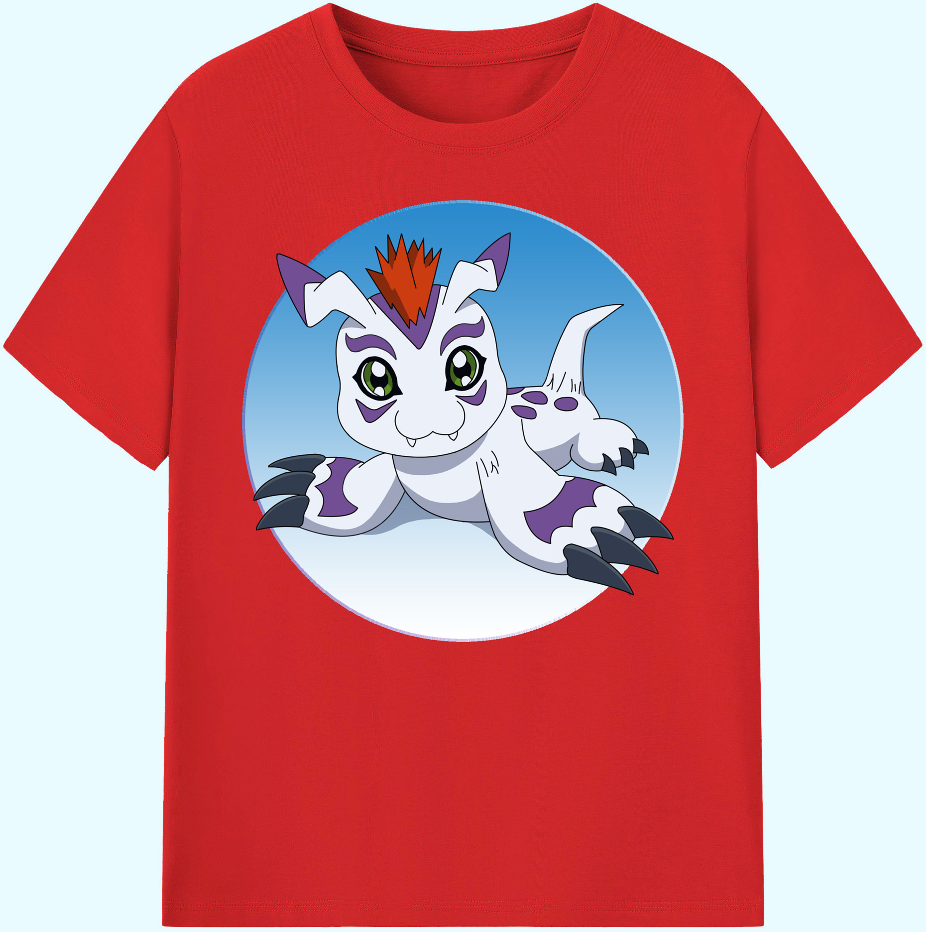 （画像用） Digimon デジタルモンスター/デジモン 綿100％ メンズ半袖Tシャツ｜肌触りやわらか＆通気性