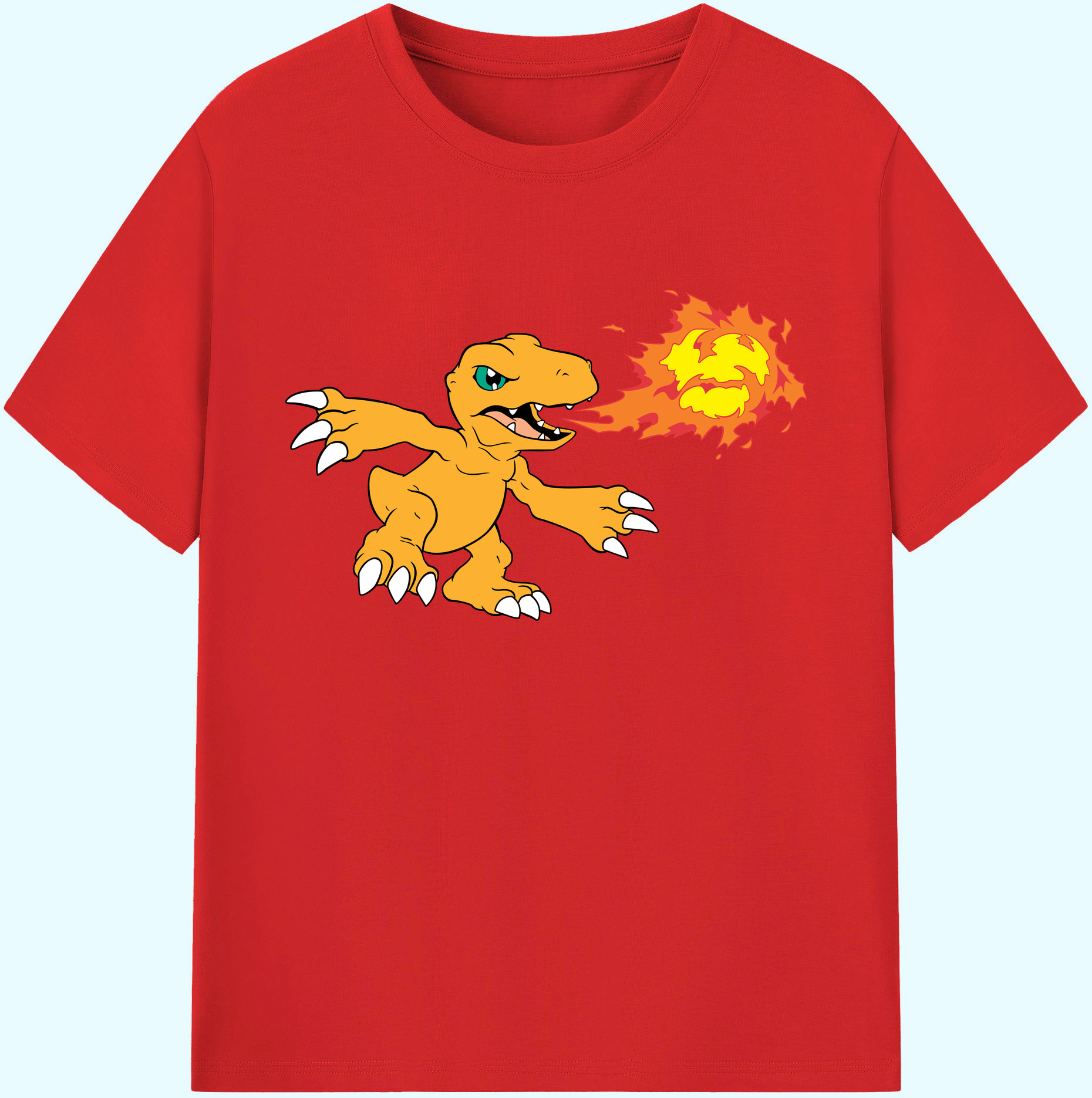 （画像用） Digimon デジタルモンスター/デジモン 綿100％ メンズ半袖Tシャツ｜肌触りやわらか＆通気性
